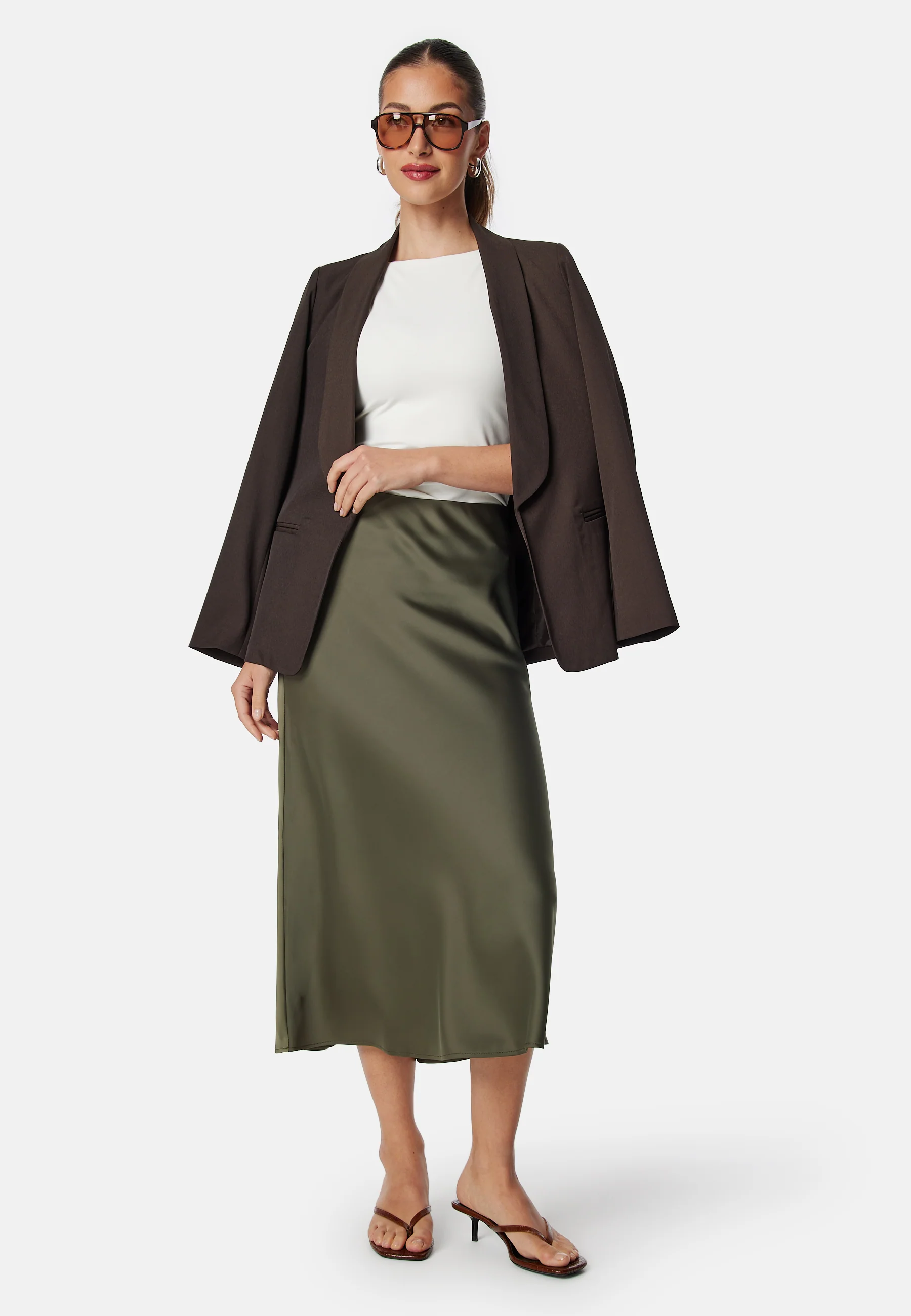 Lena High Waist Midi Skirt - Image 3