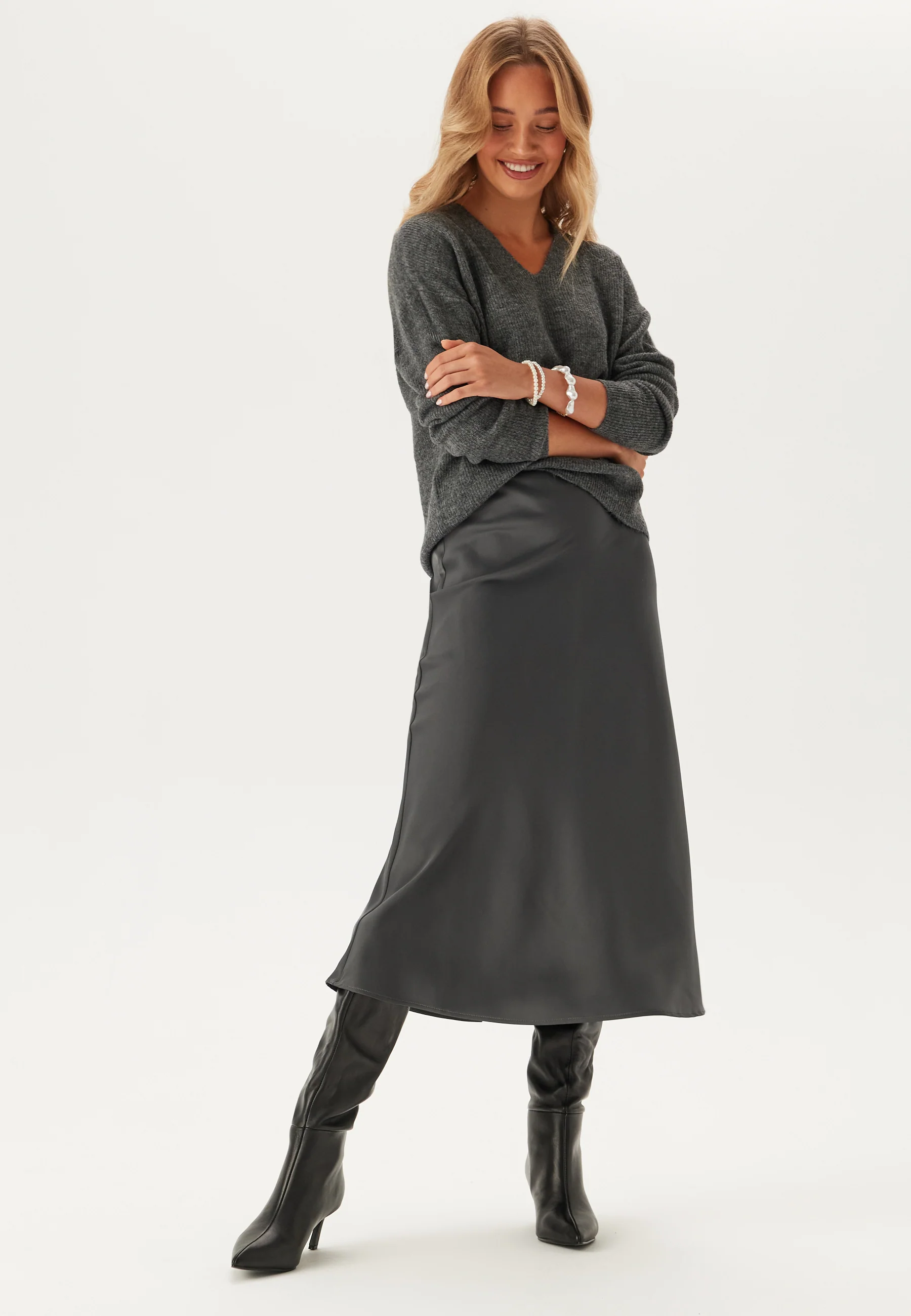 Lena High Waist Midi Skirt - Image 3