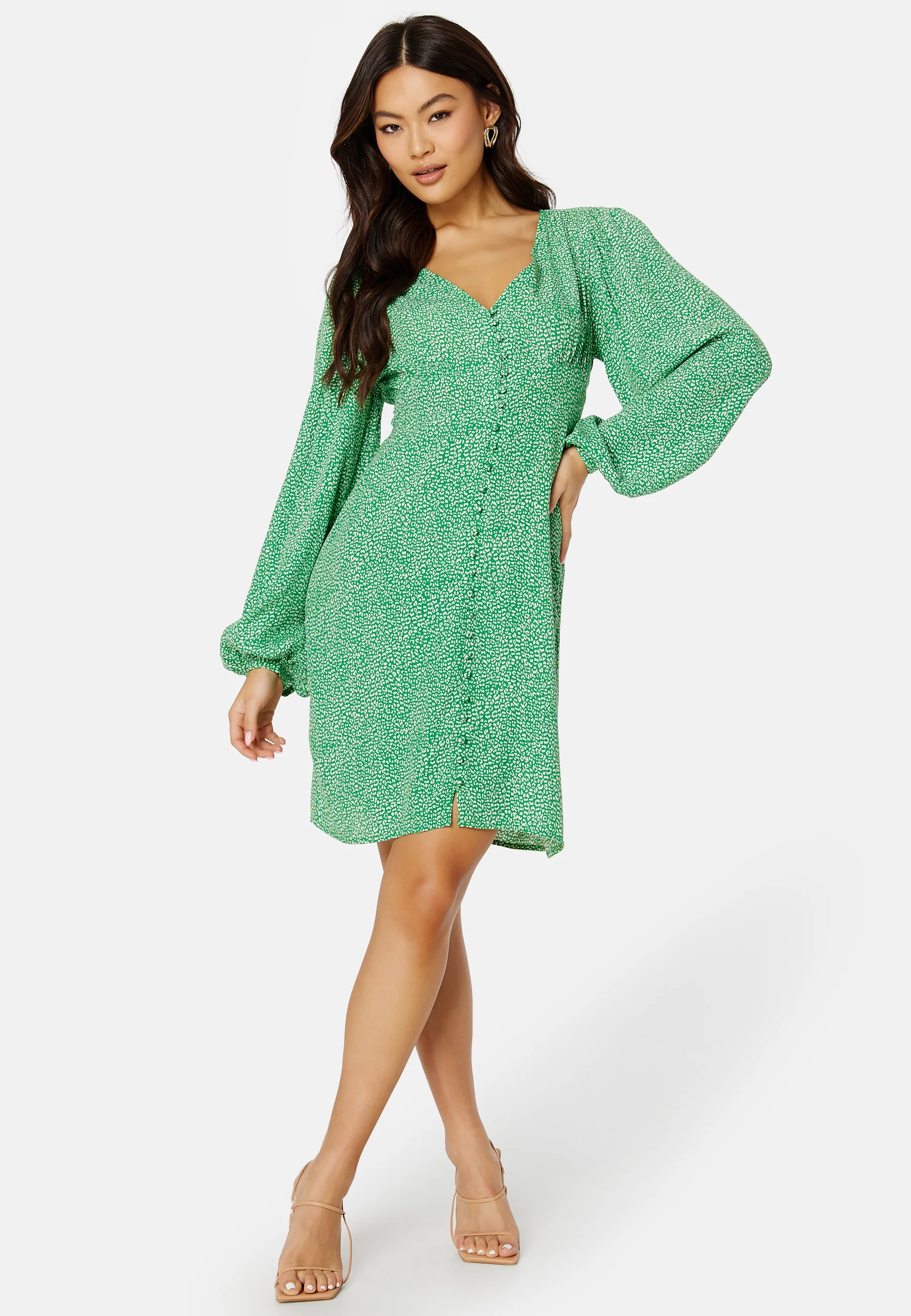 Leonora L/S V-Neck Dress - Image 3