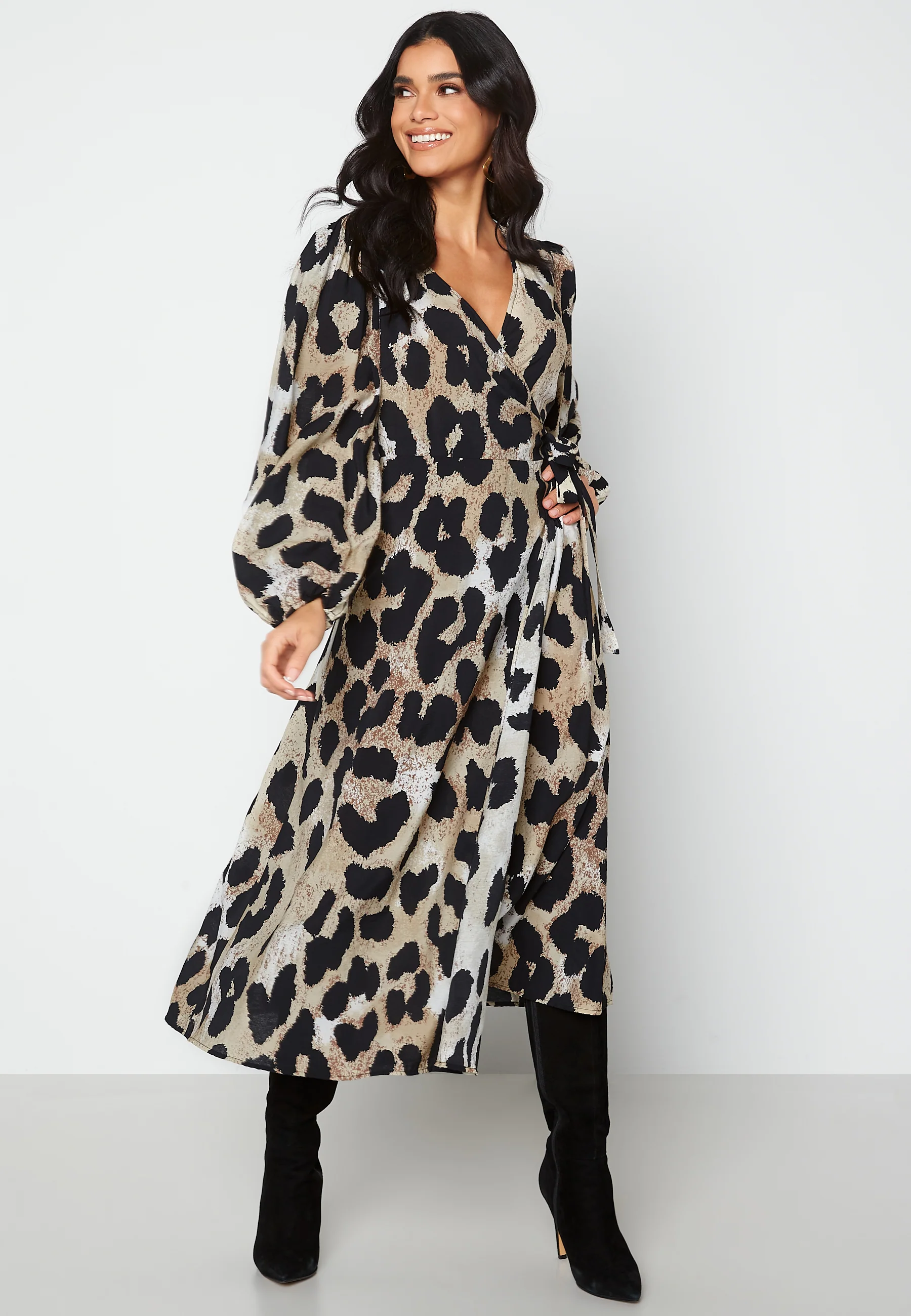 Leonora Wrap Midi Dress