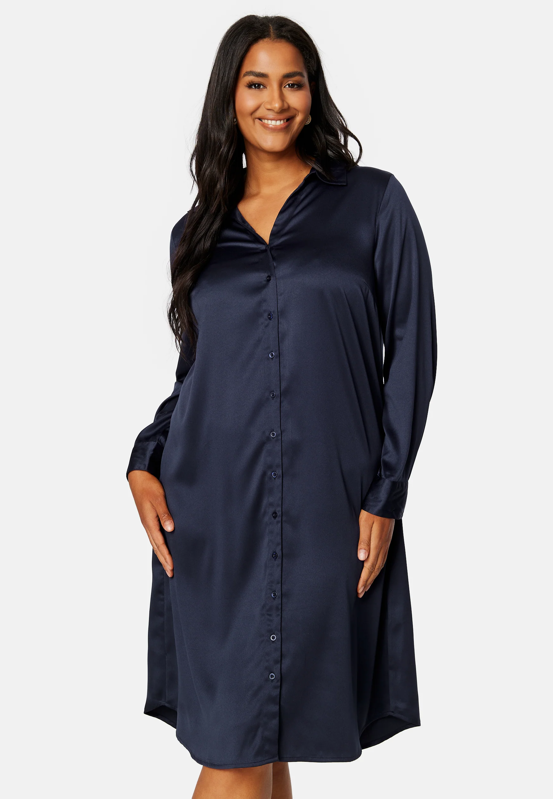 Lillyanna satin shirt dress - Image 6