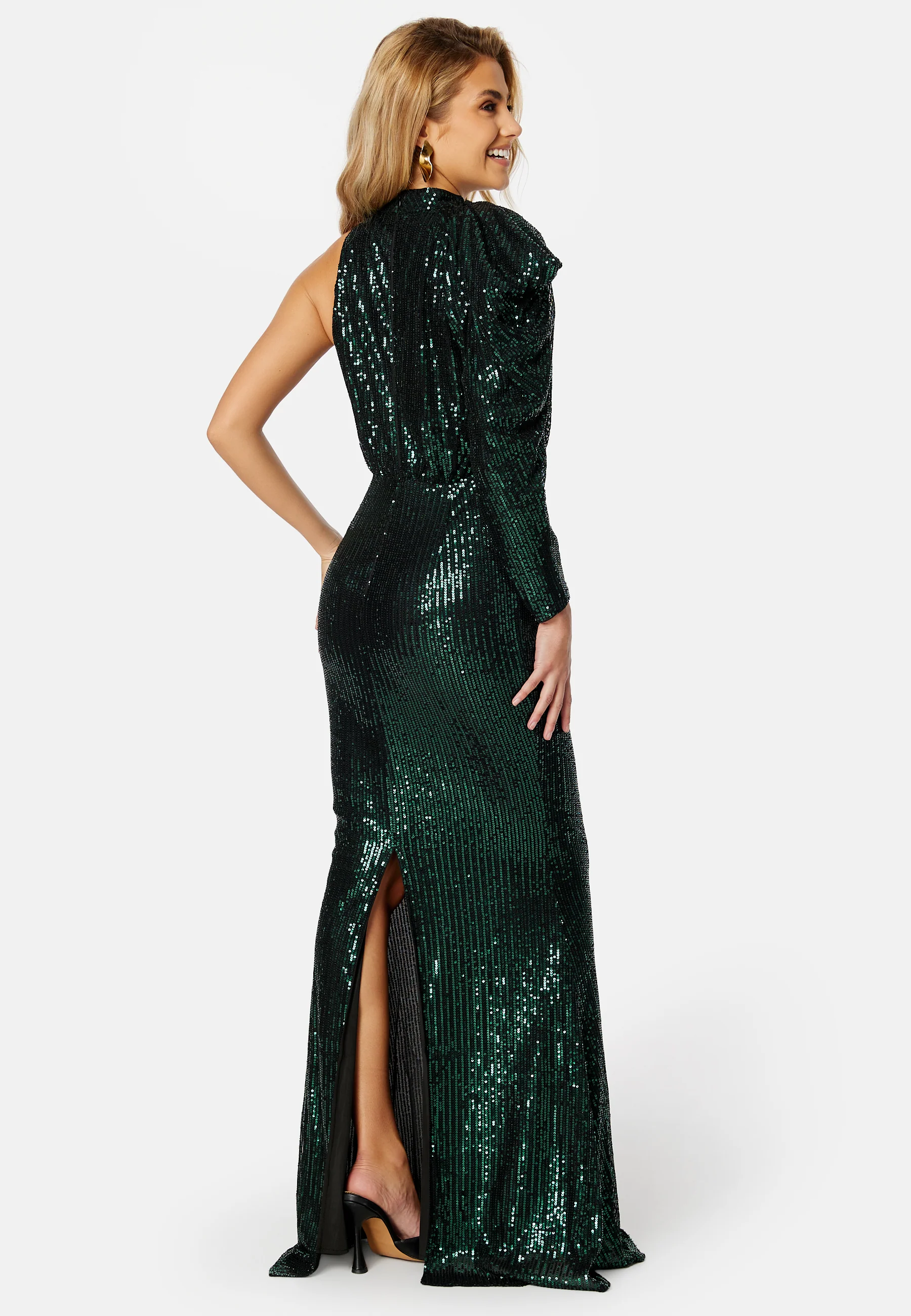 Lily One Shoulder Sequin Dress - Image 2