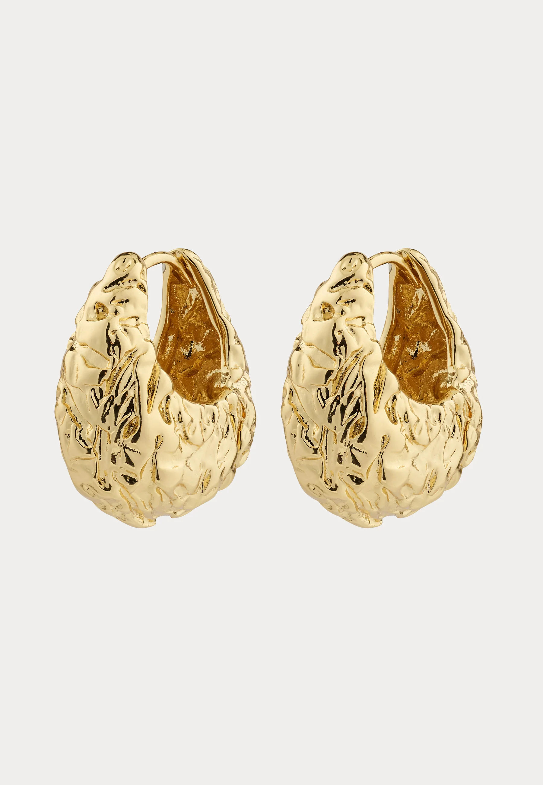 Lincoln Recycled Earrings Gold - Image 2
