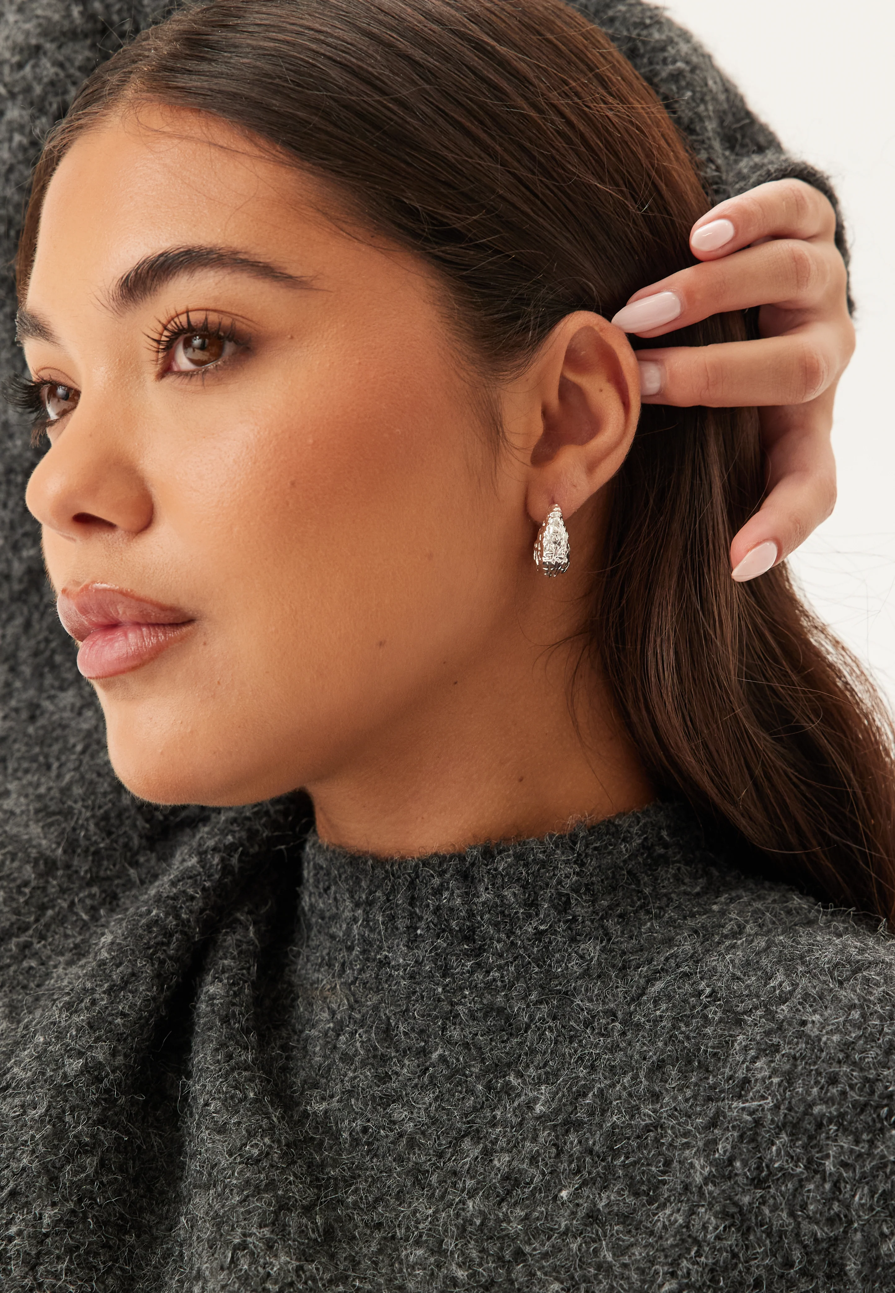 Lincoln Recycled Earrings Silv