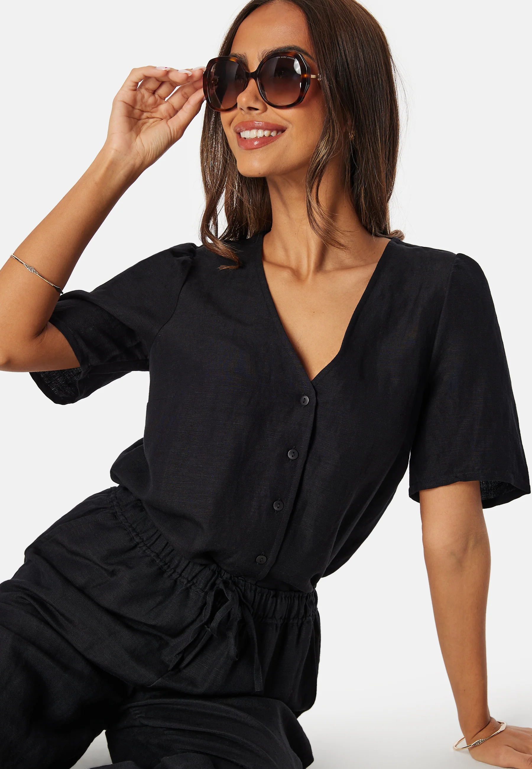 Linen Blend Blouse - Image 4