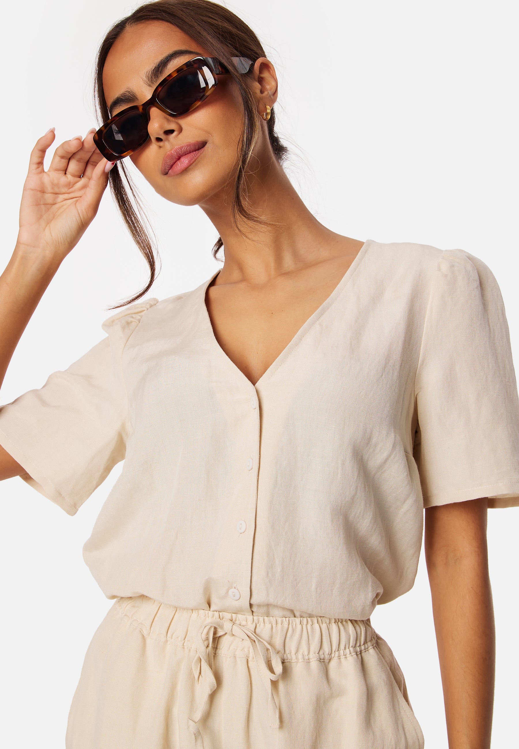 Linen Blend Blouse - Image 3