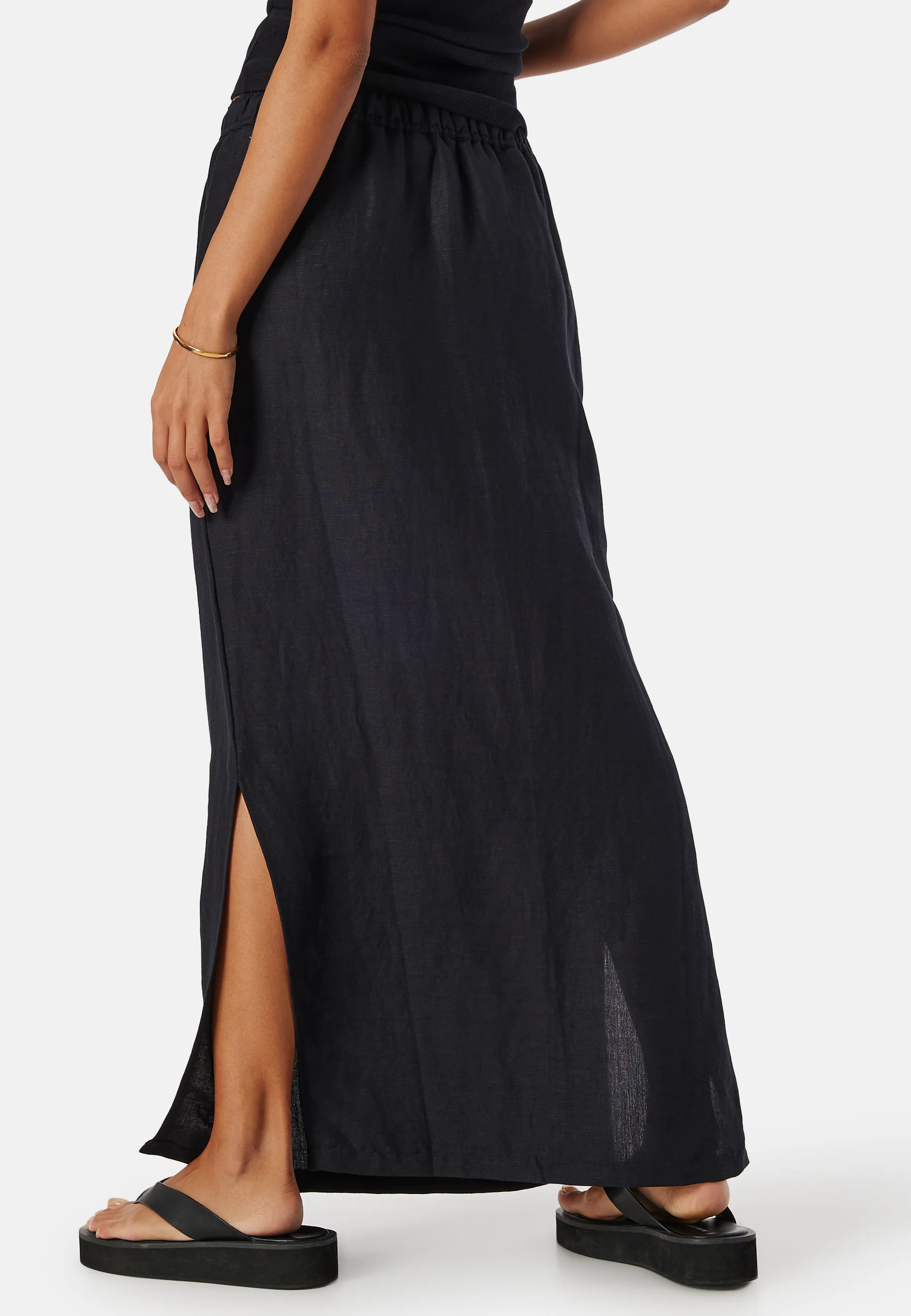 Linen Blend Maxi Skirt - Image 3