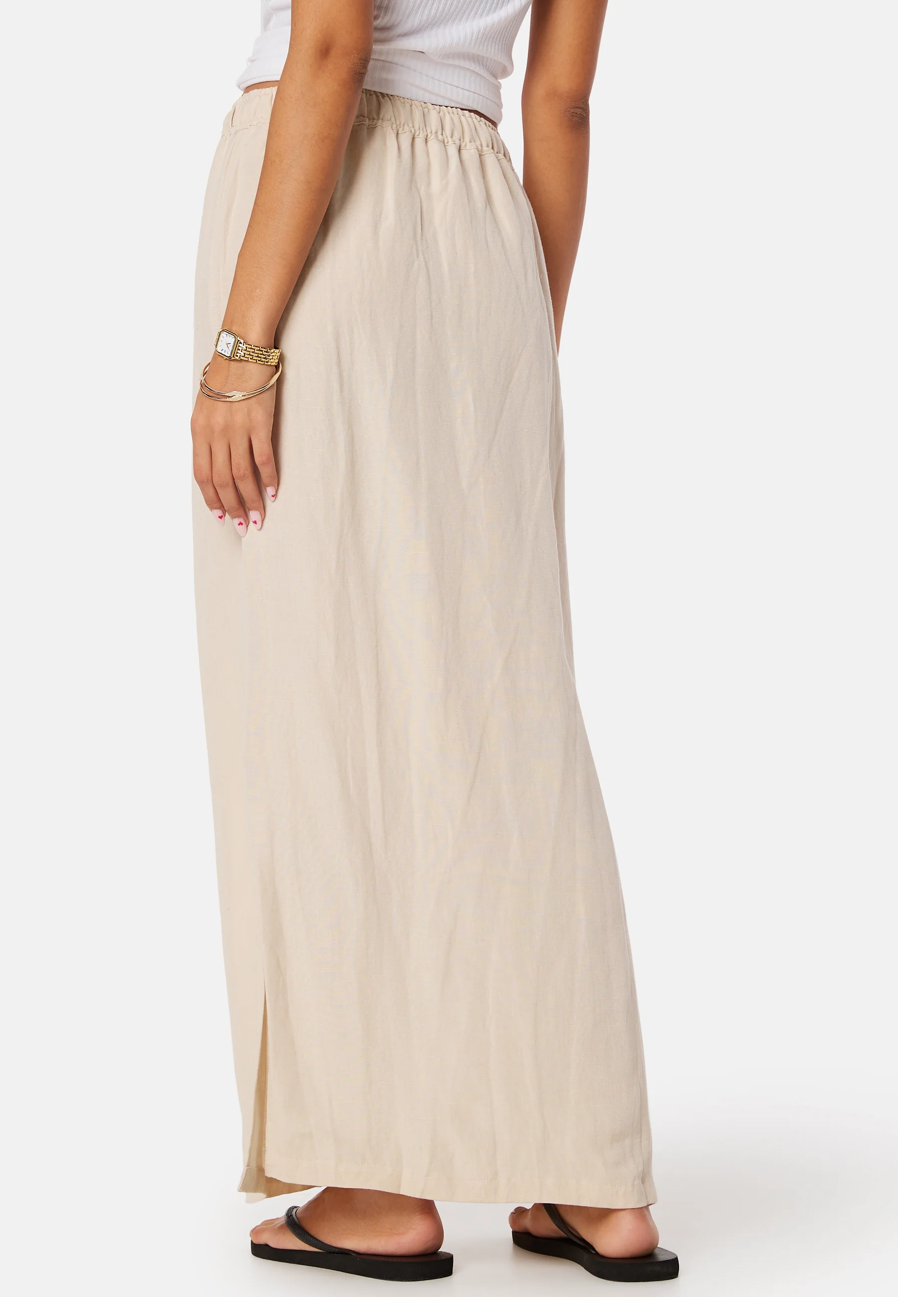 Linen Blend Maxi Skirt - Image 3
