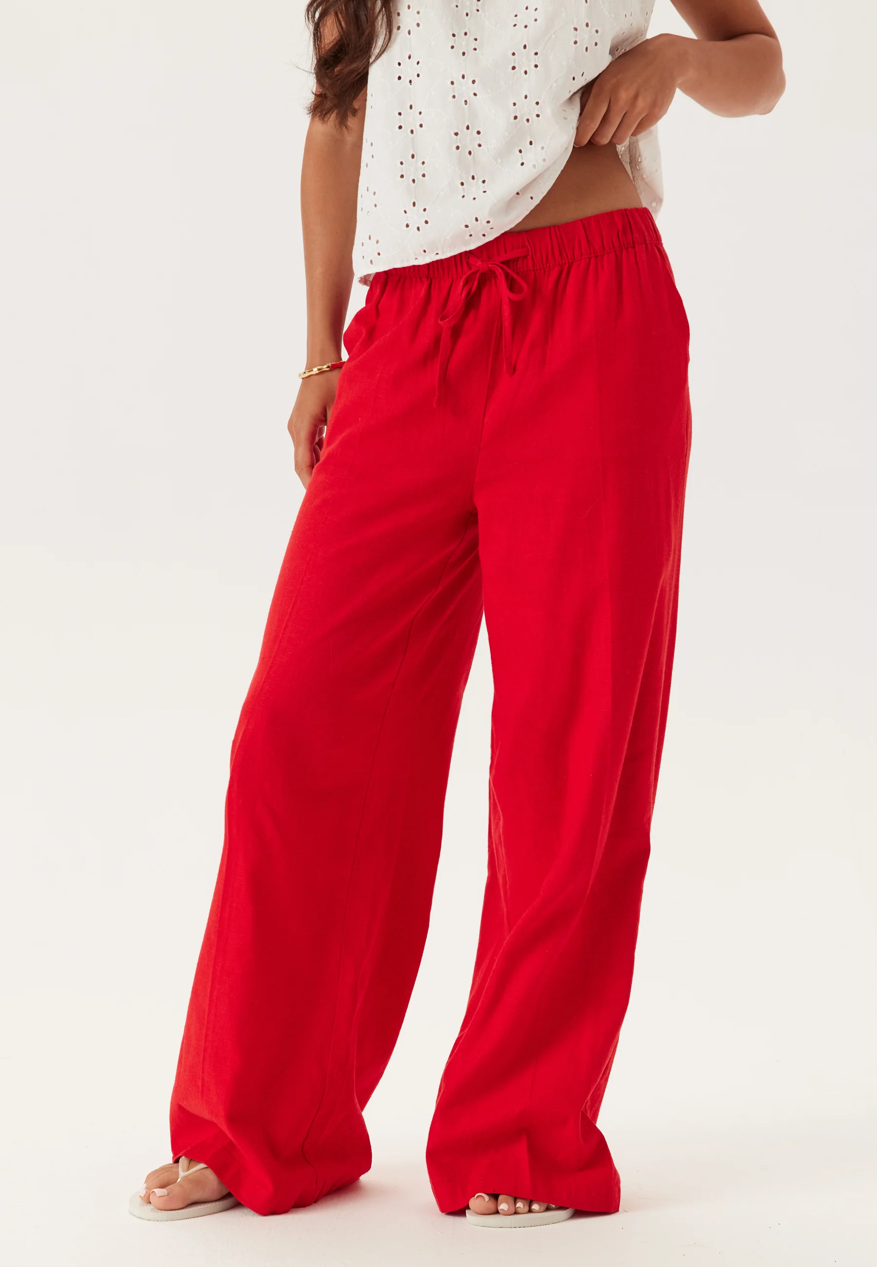 Linen Blend Trousers - Image 2