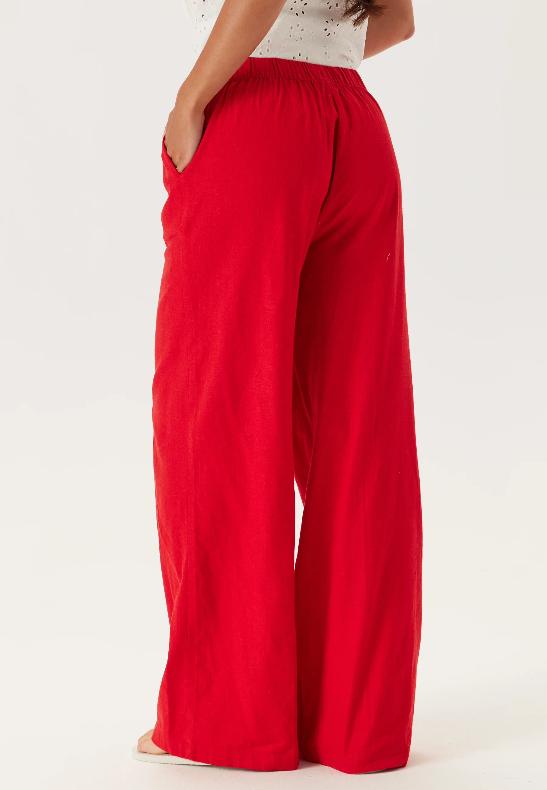 Linen Blend Trousers - Image 3