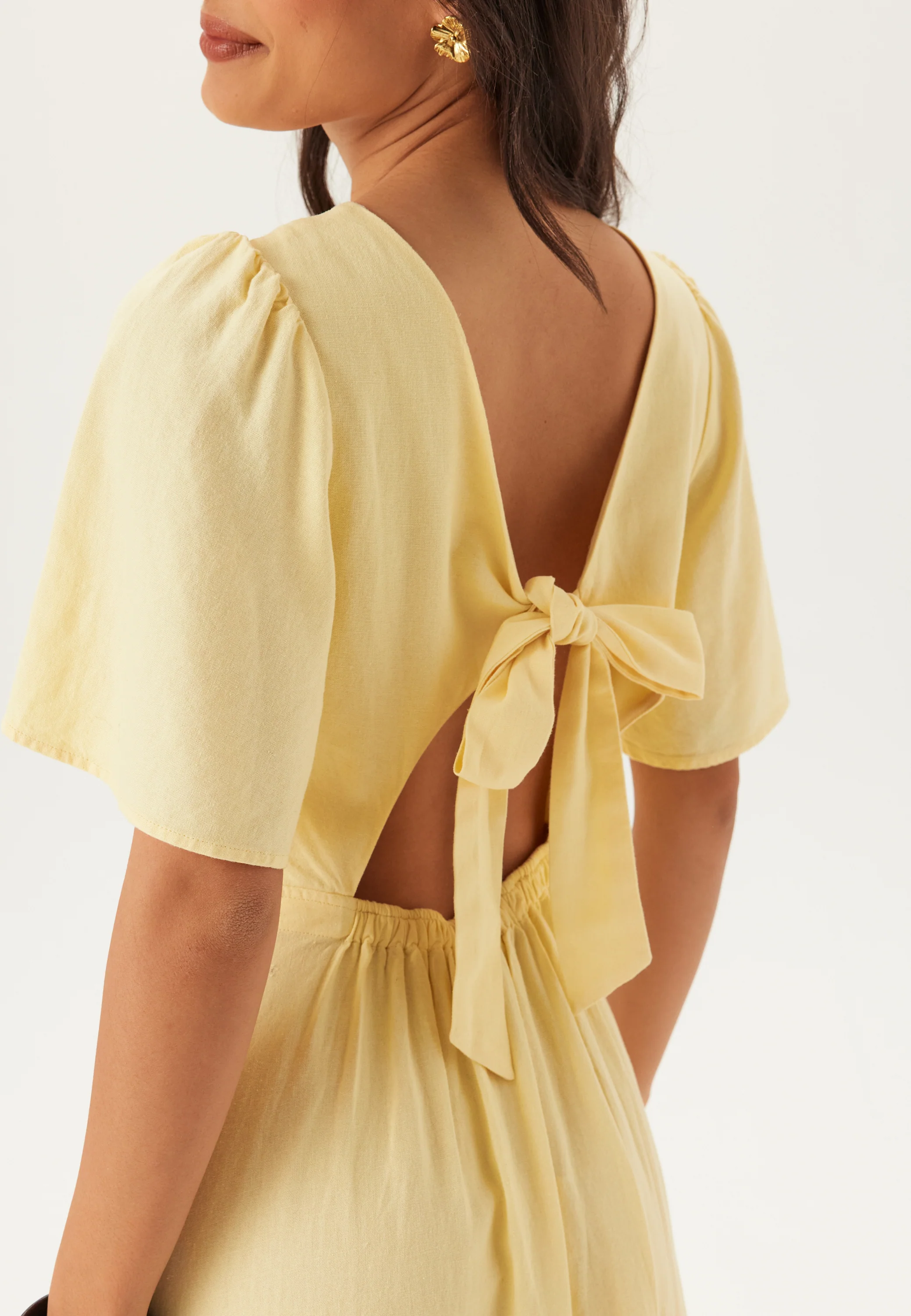 Linen Midi Dress - Image 6