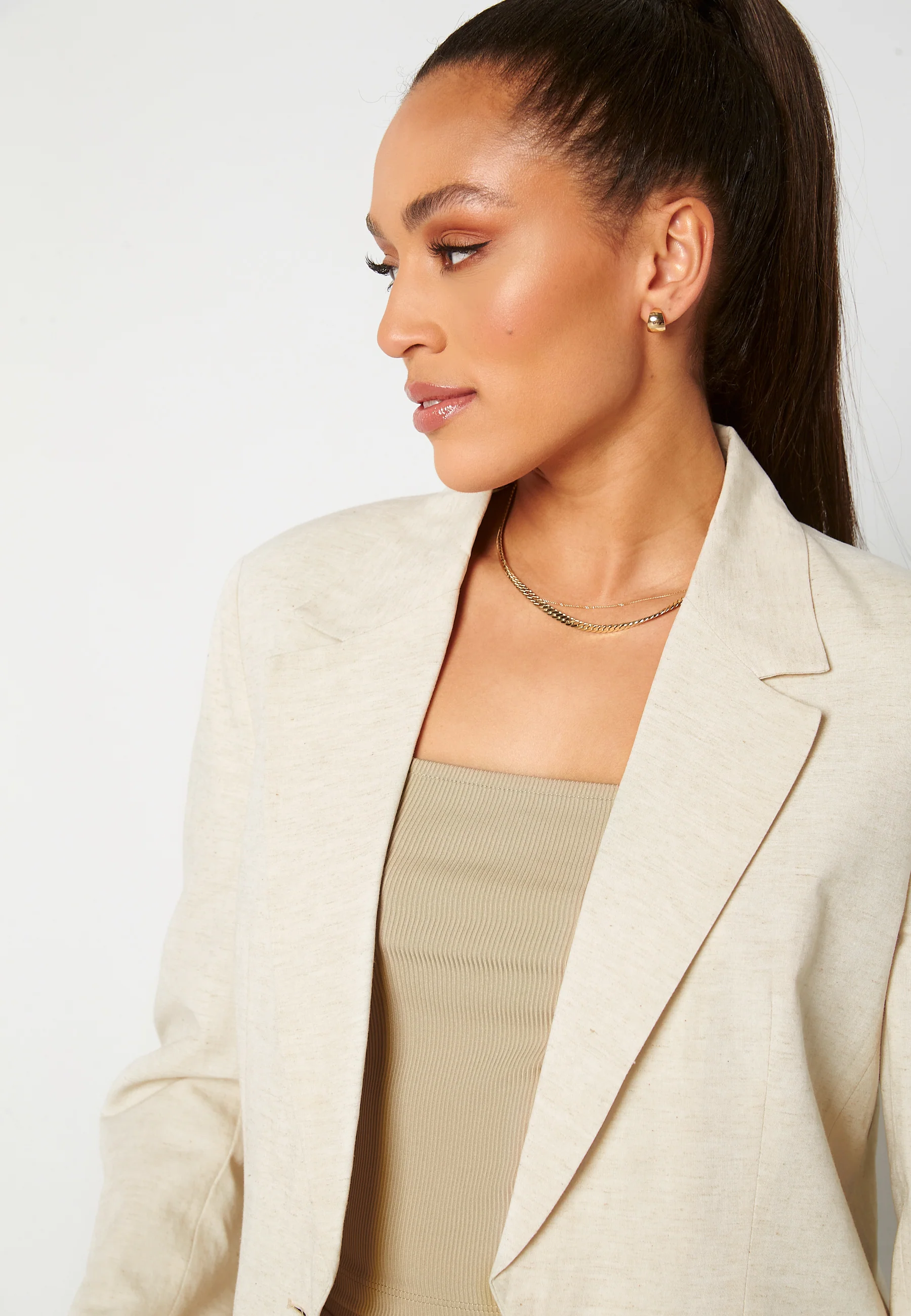 Linen Oversized Blazer - Image 4