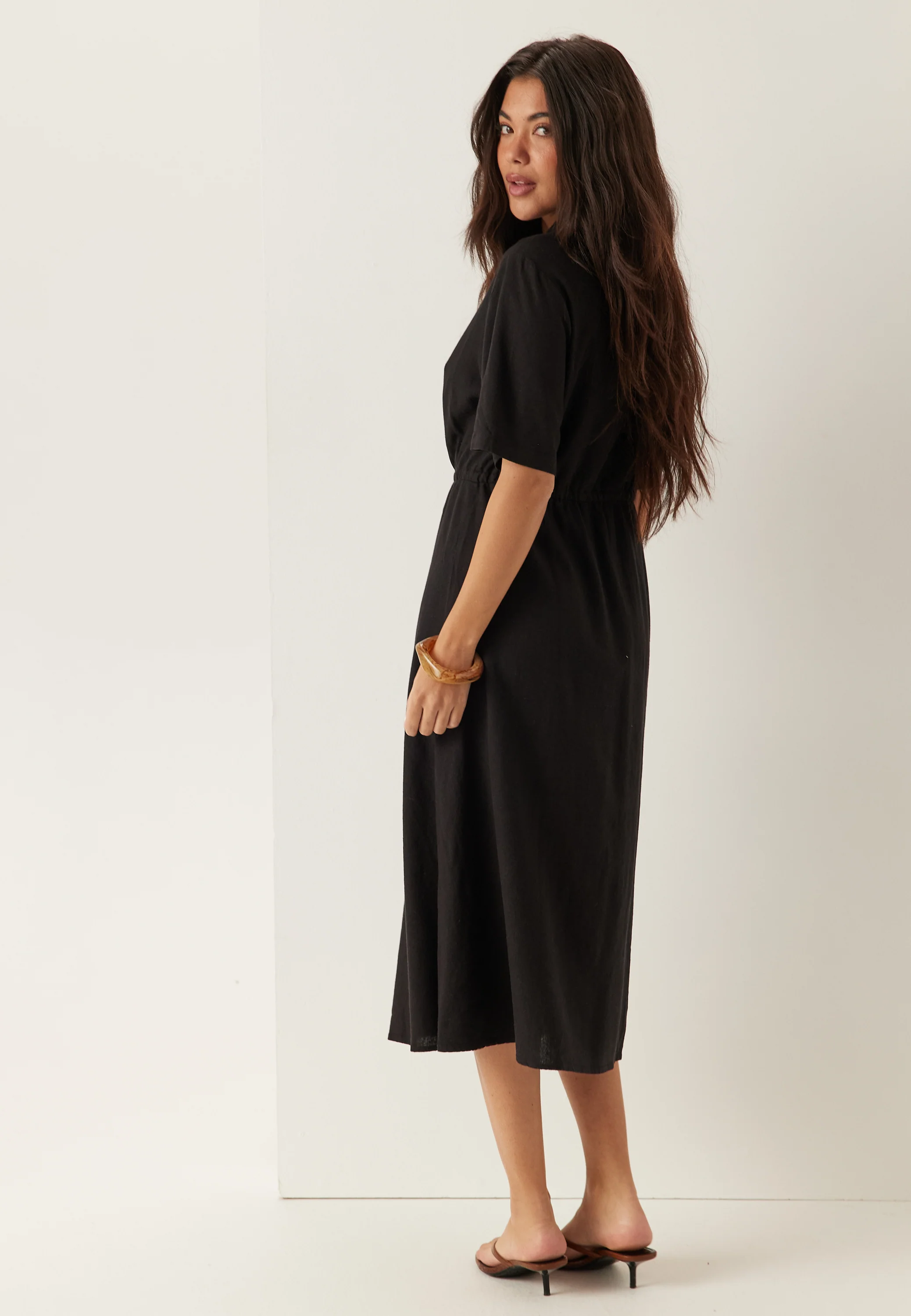 Linen Shirt Dress - Image 4