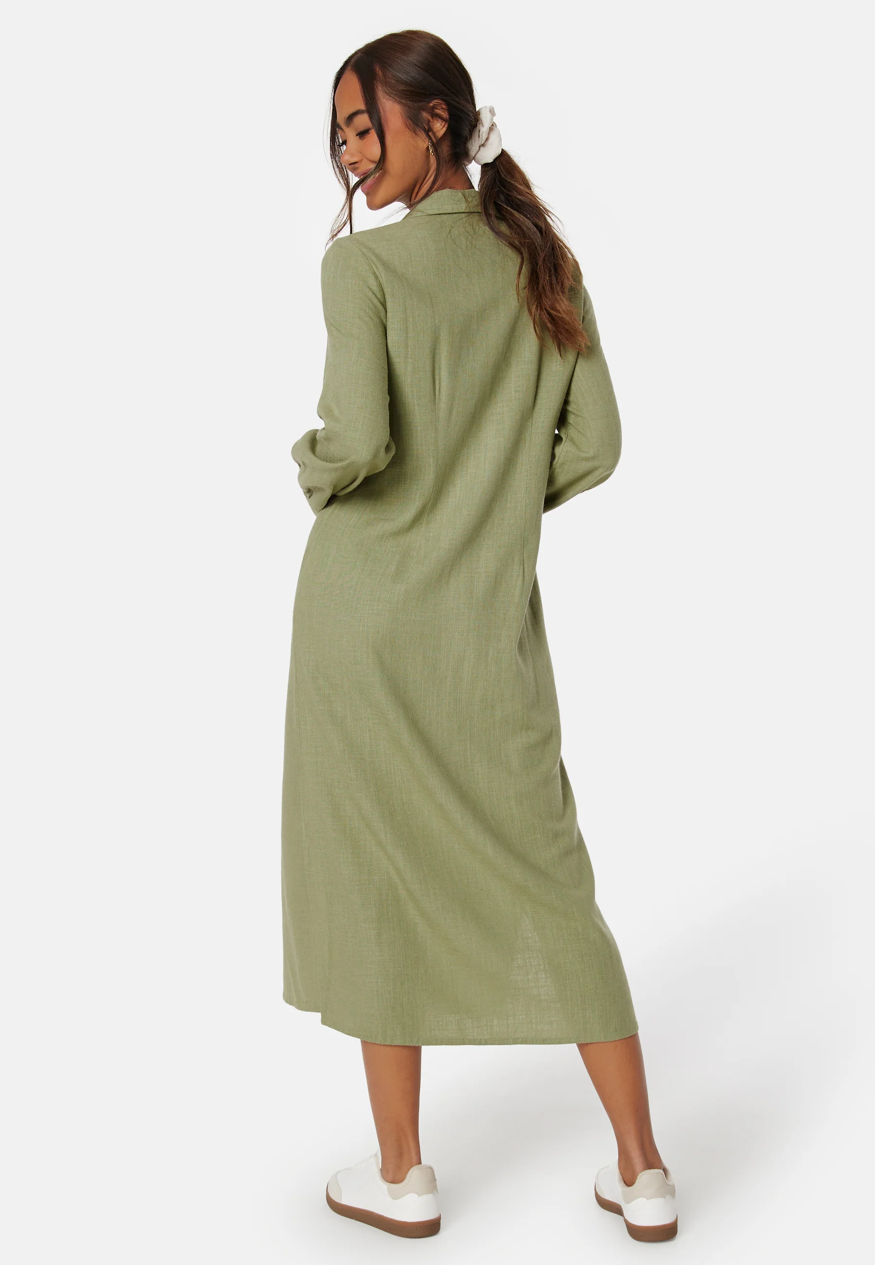 Linen Shirt Dress - Image 3