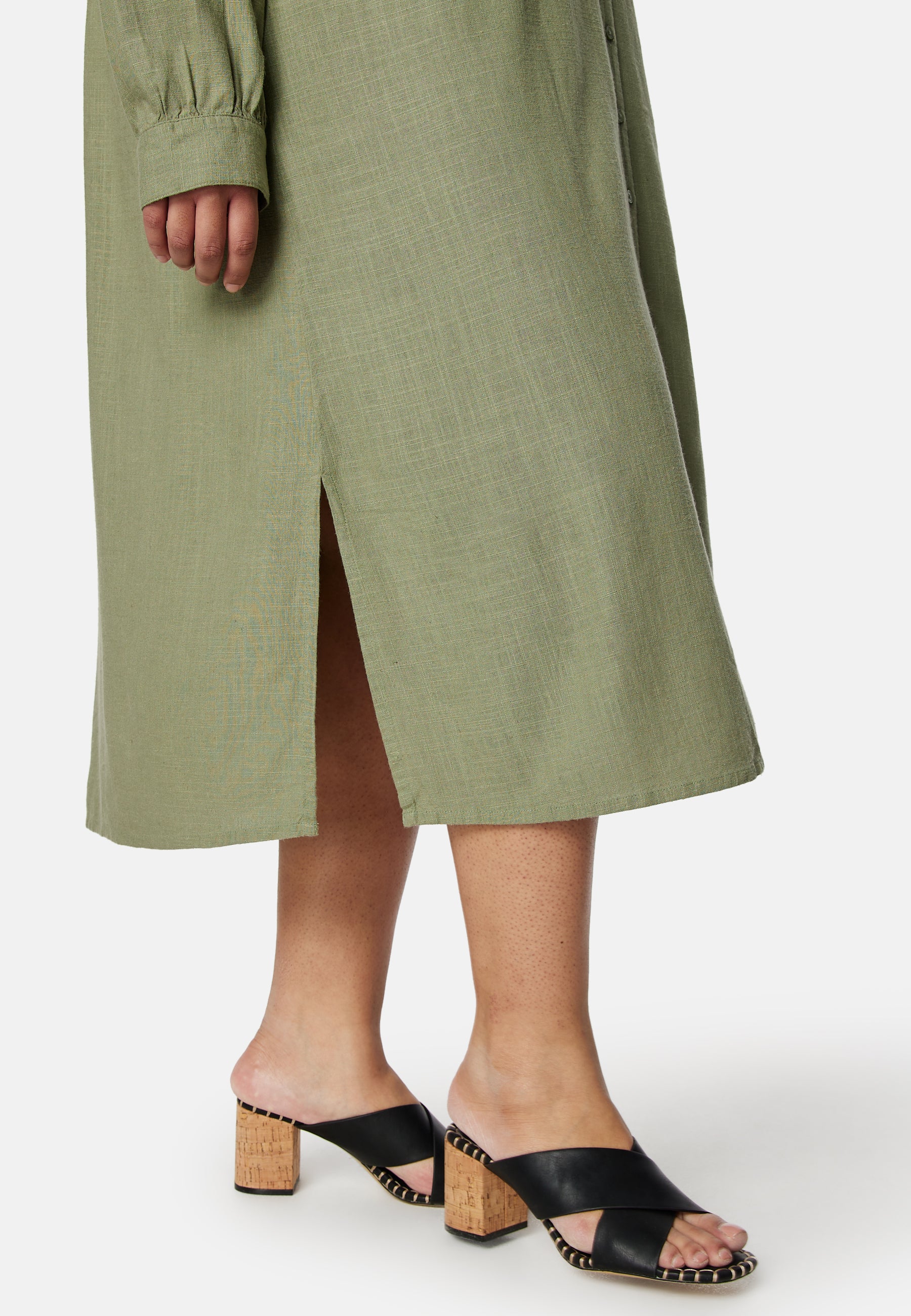 Linen Shirt Dress - Image 8