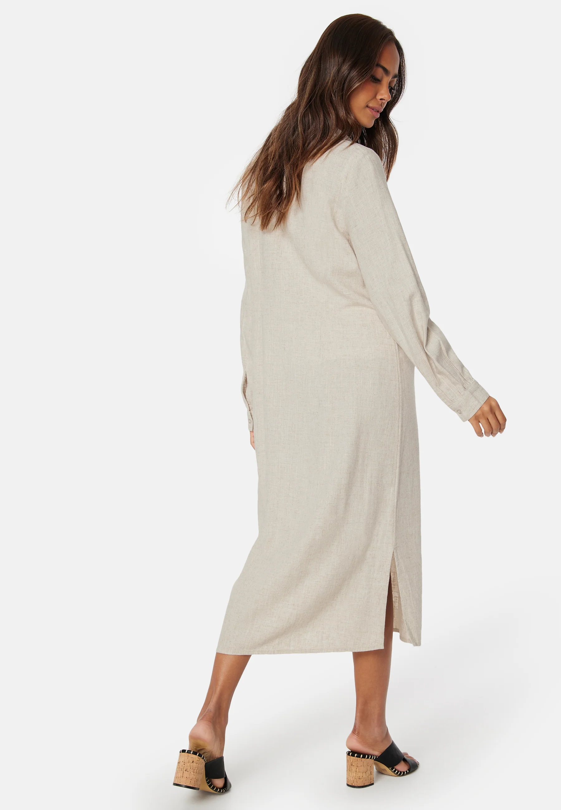 Linen Shirt Dress - Image 3