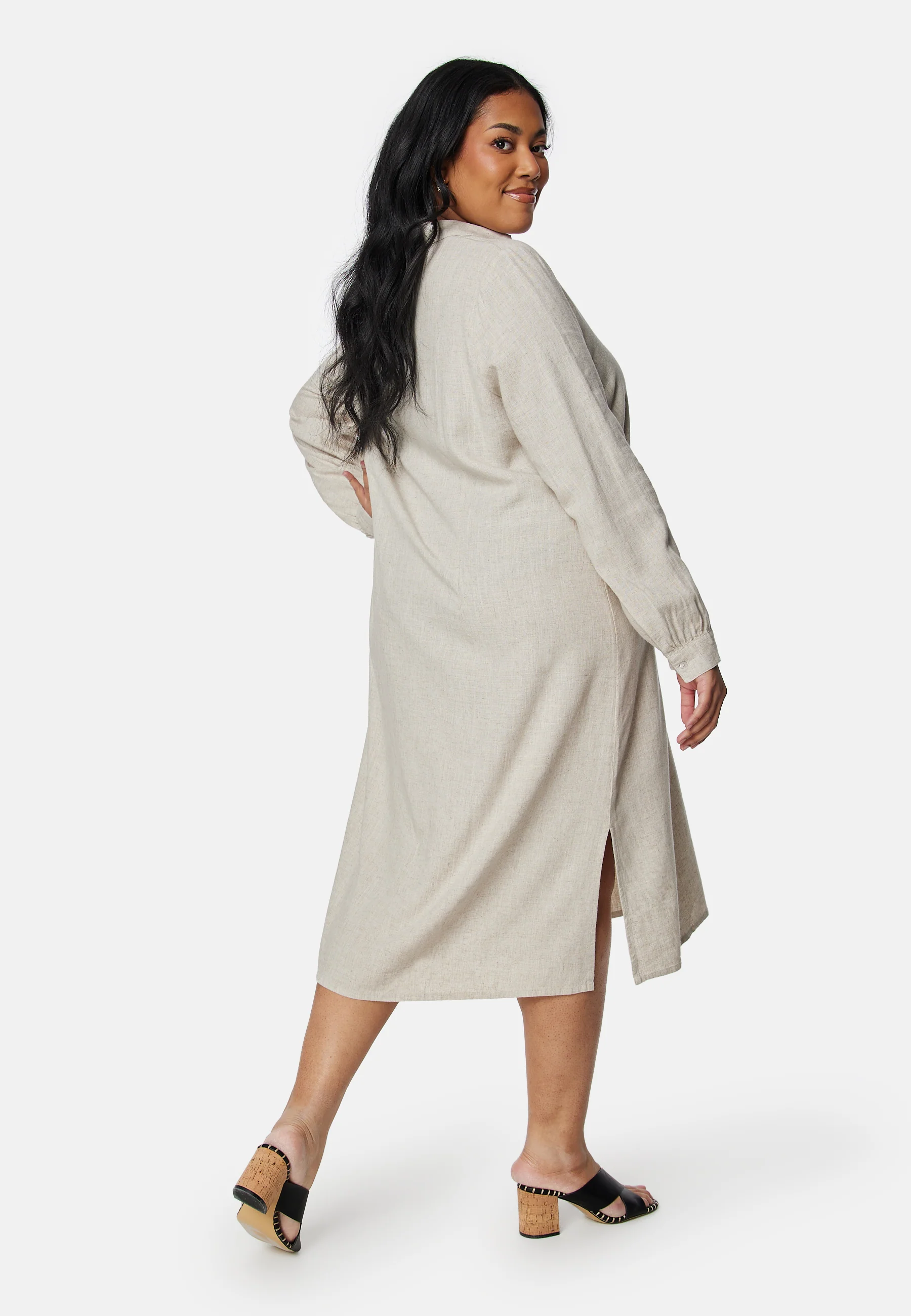 Linen Shirt Dress - Image 8