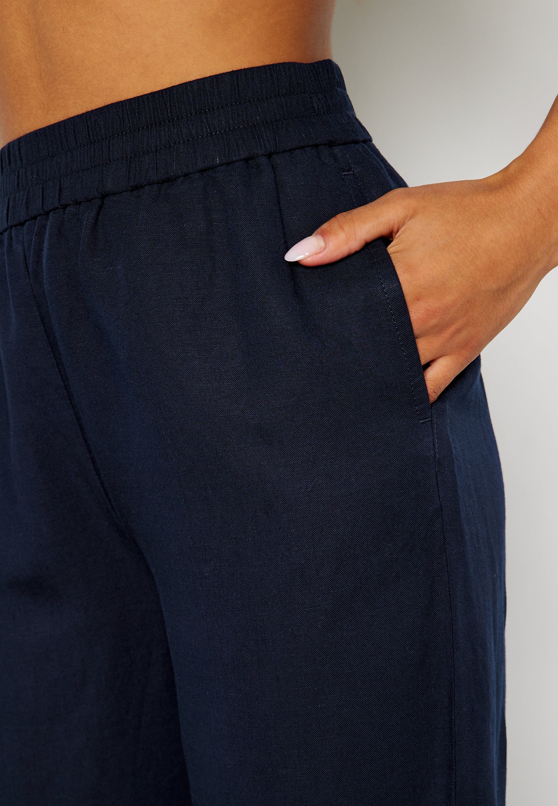 Linen Viscose Pull-On Pants - Image 4