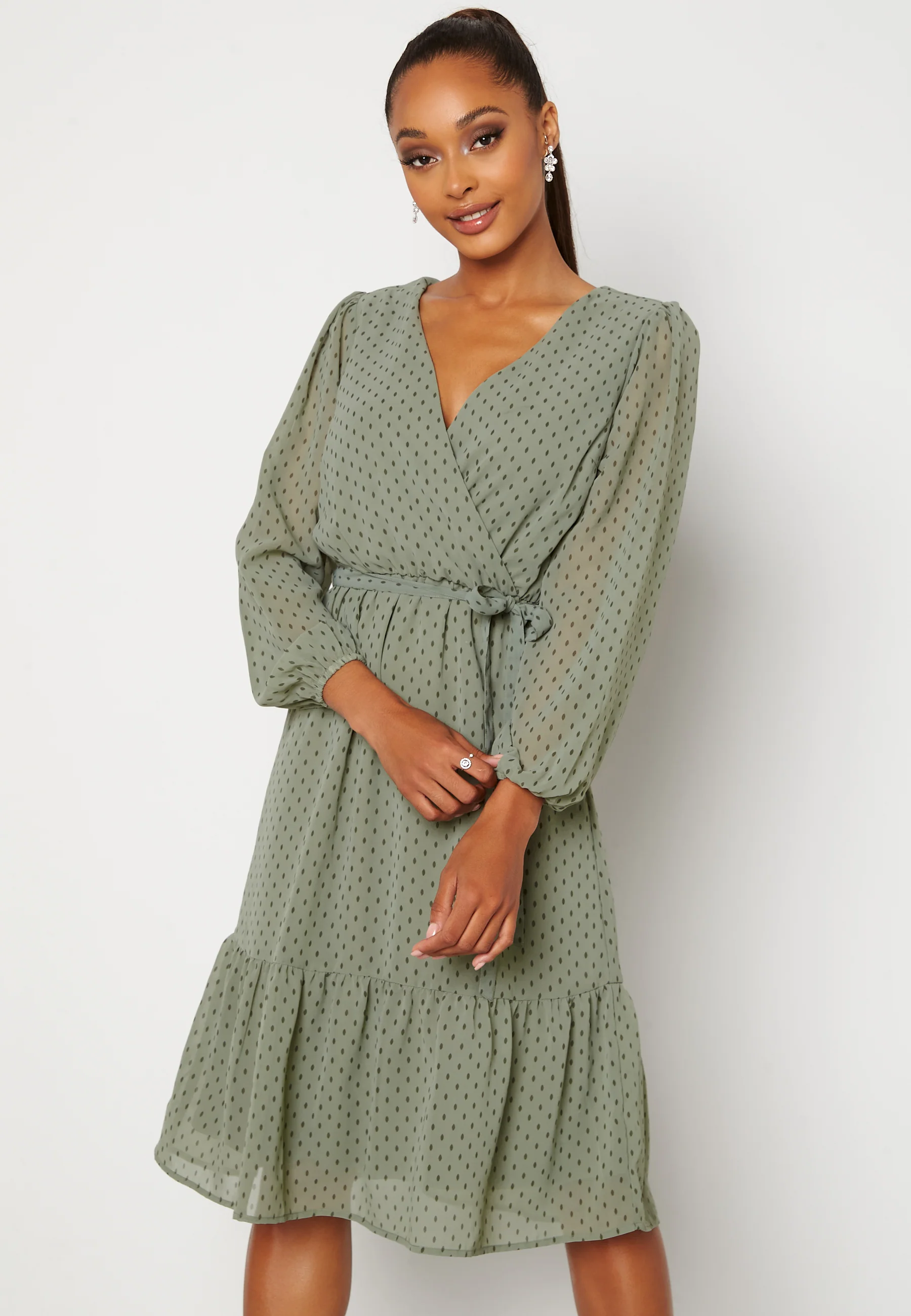 Linn midi Long Sleeve Dress