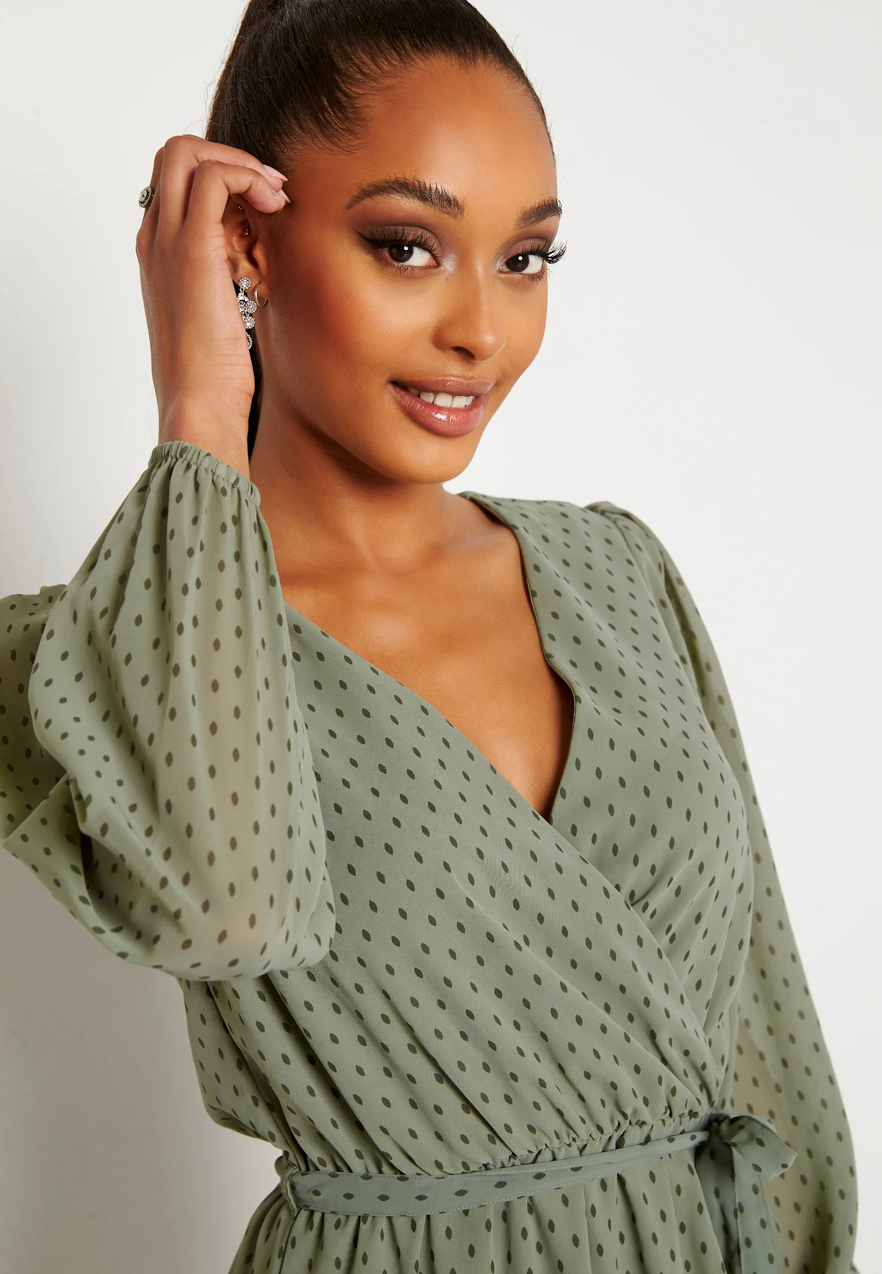 Linn midi Long Sleeve Dress - Image 4
