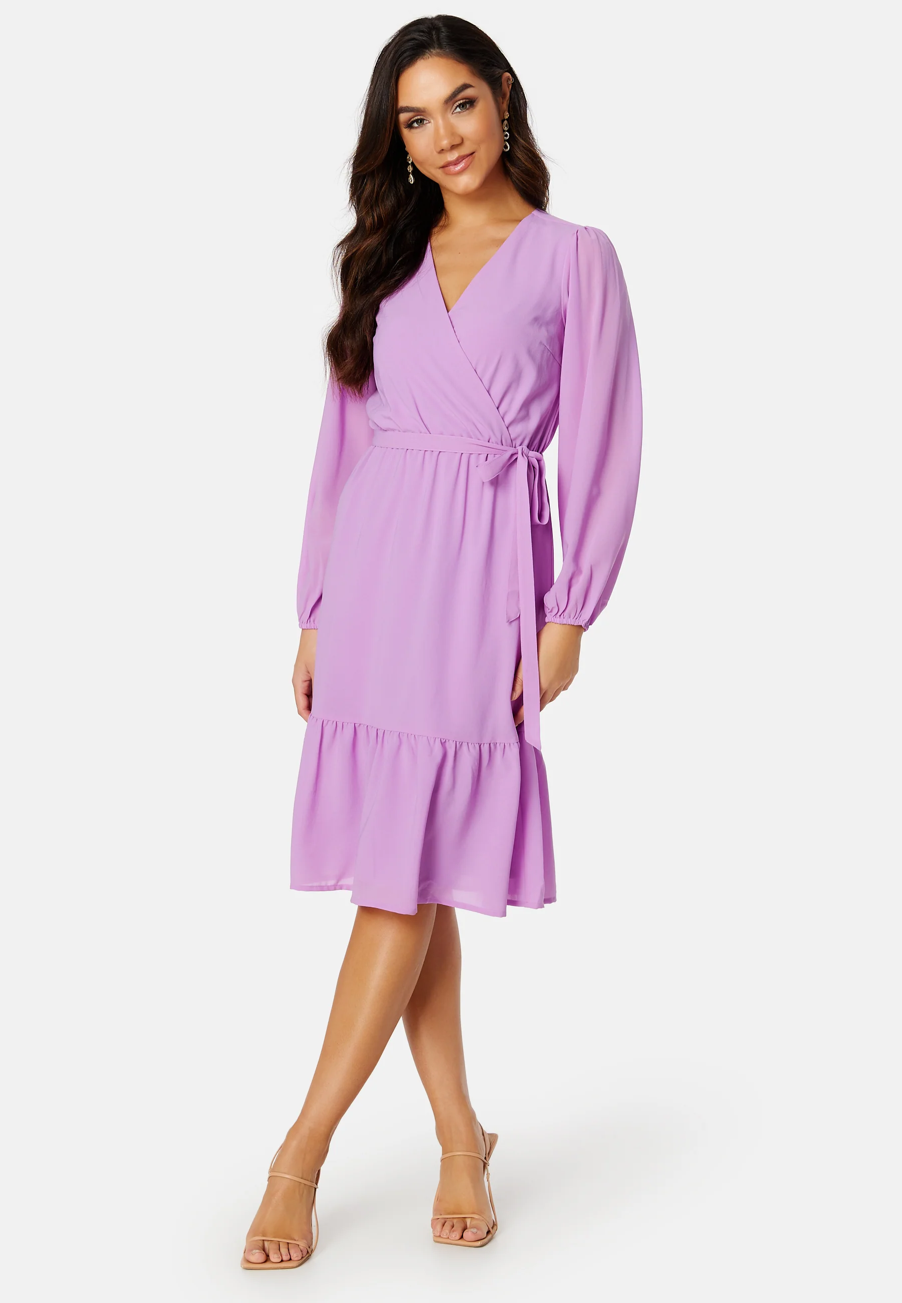 Linn midi Long Sleeve Dress