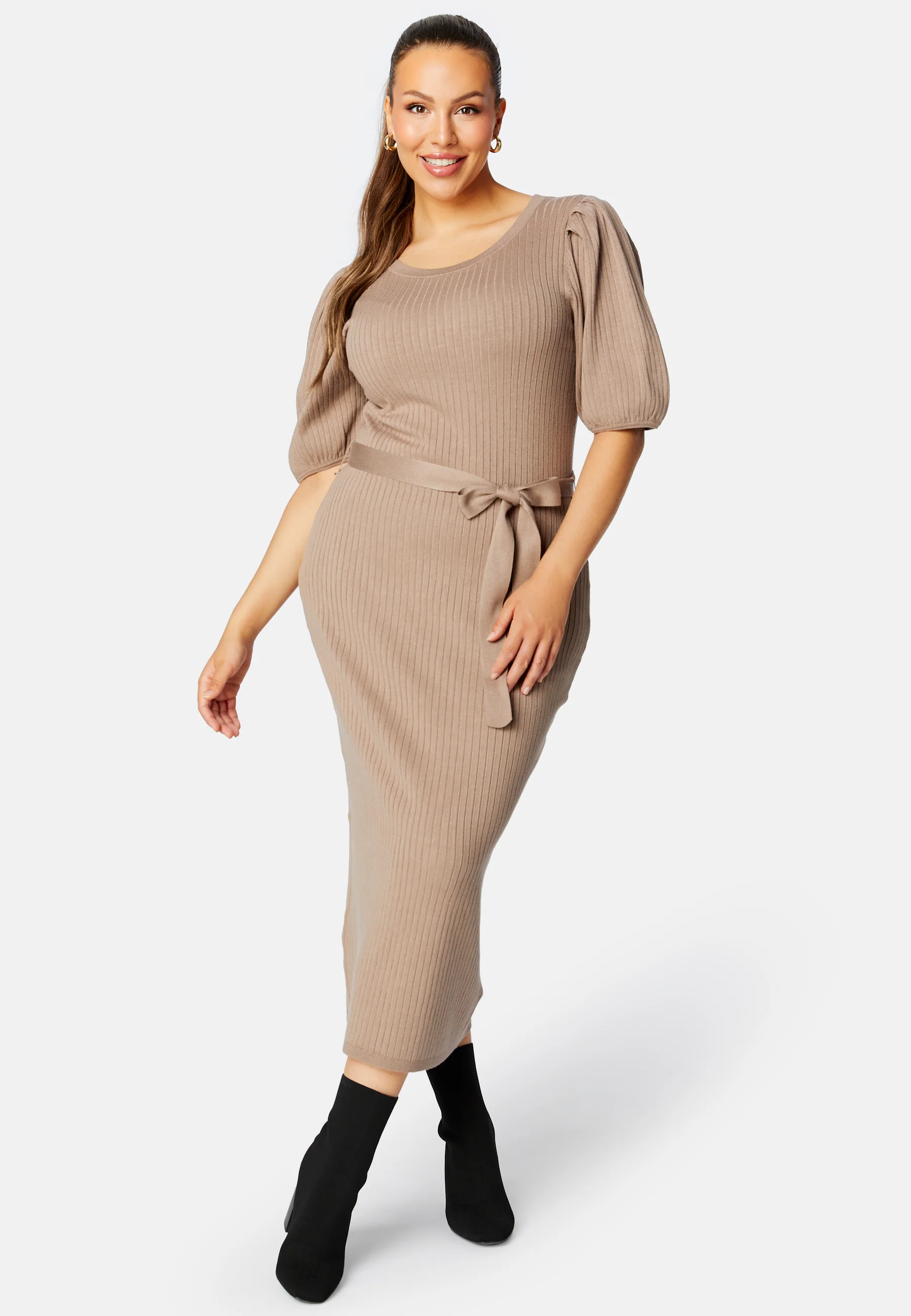 Linnelle knitted puff sleeve dress - Image 5