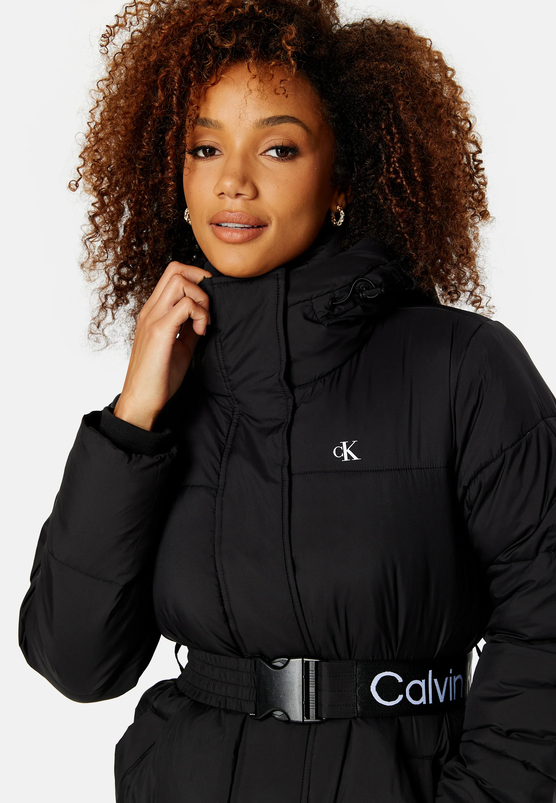 Logo Belt Waisted Long Puffer - Image 5