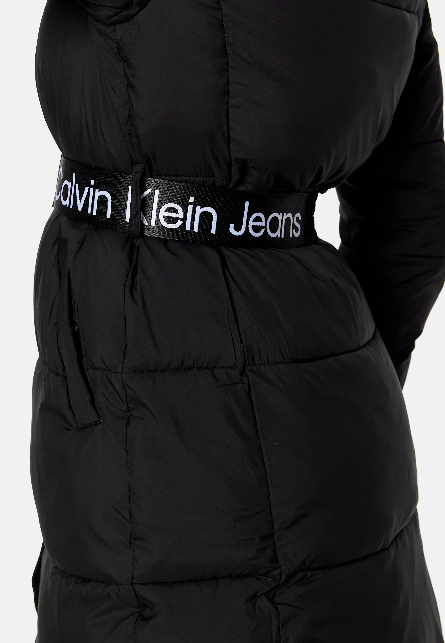 Logo Belt Waisted Long Puffer - Image 6