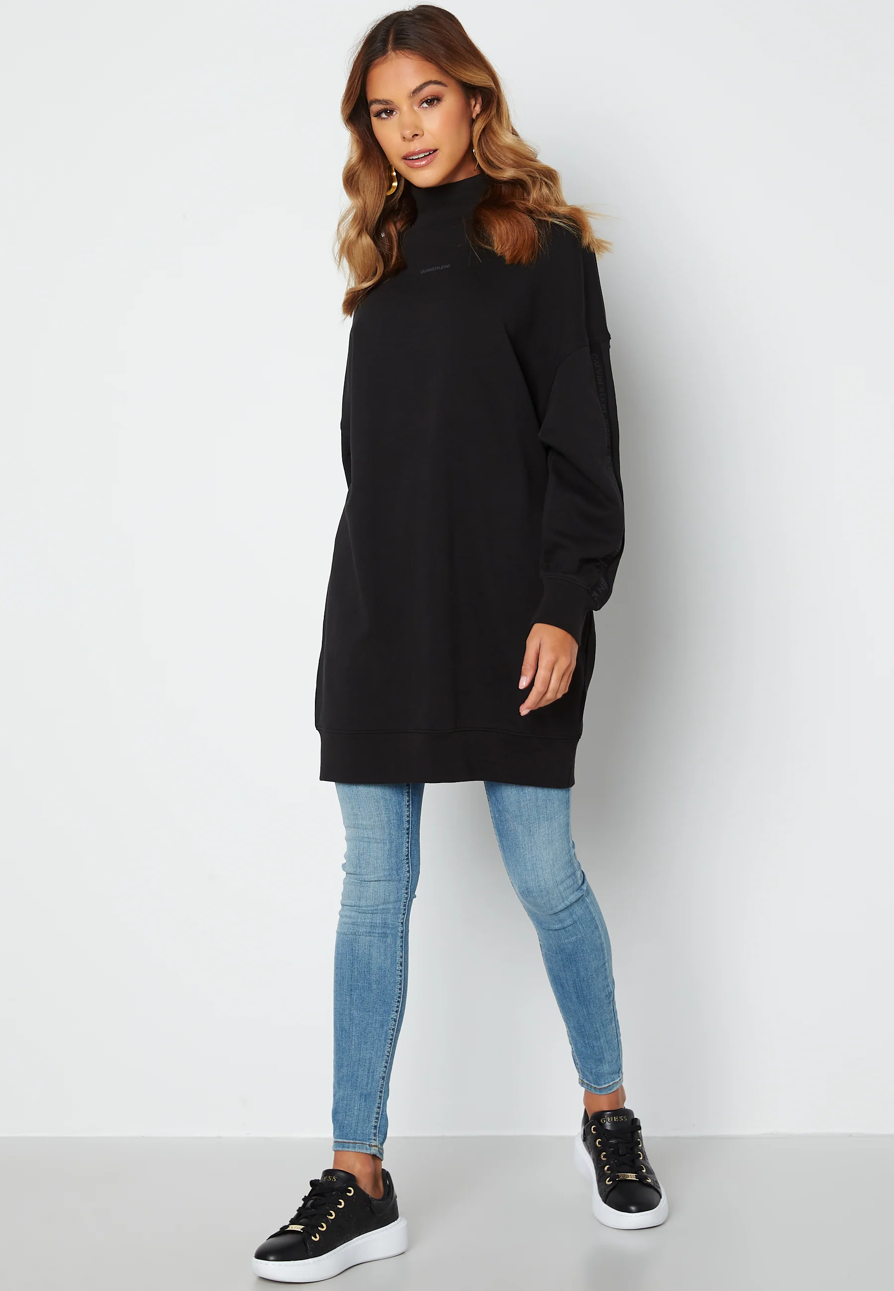 Logo Trim Mock Neck Dress - Image 2