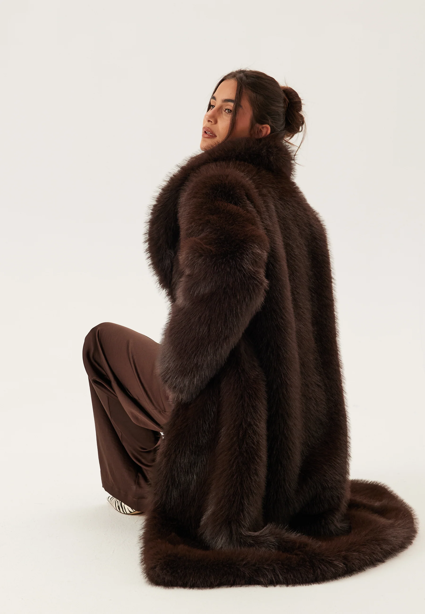 Long Faux Fur Coat - Image 3