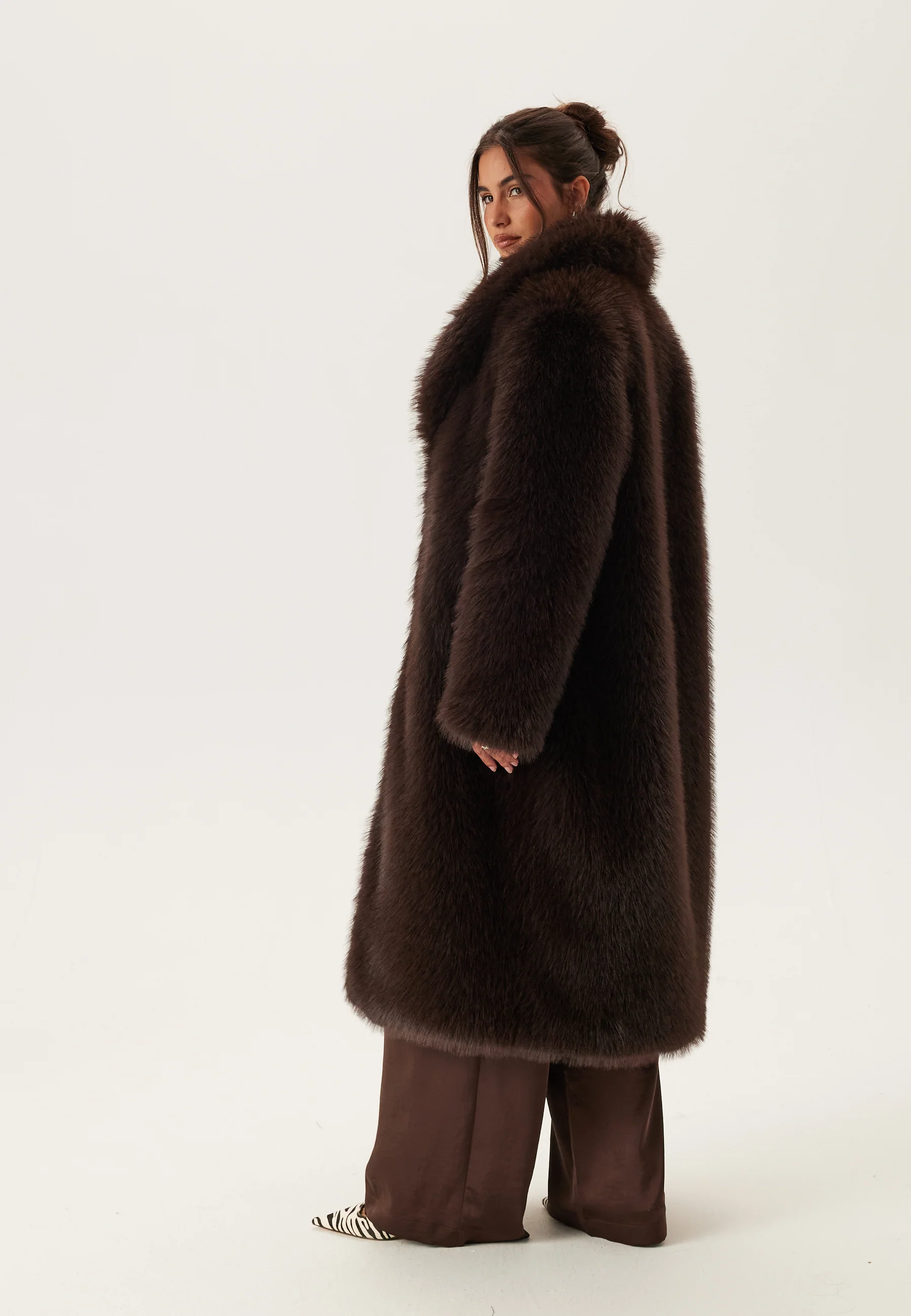 Long Faux Fur Coat - Image 4
