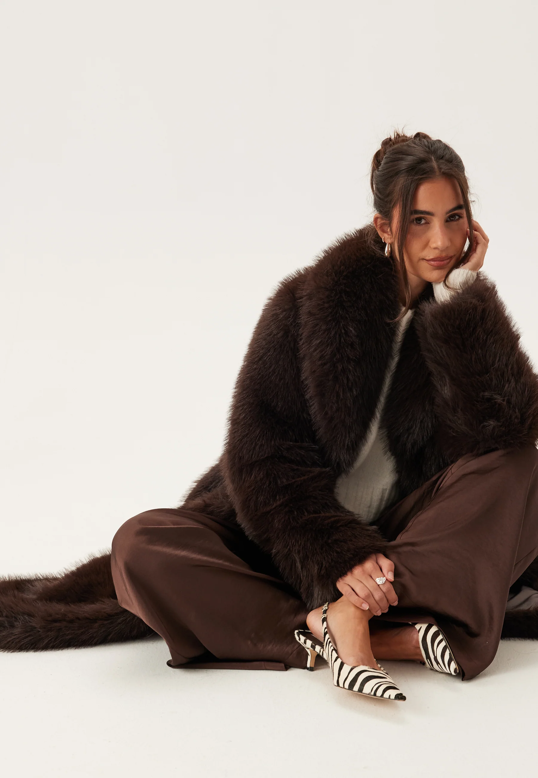 Long Faux Fur Coat - Image 7