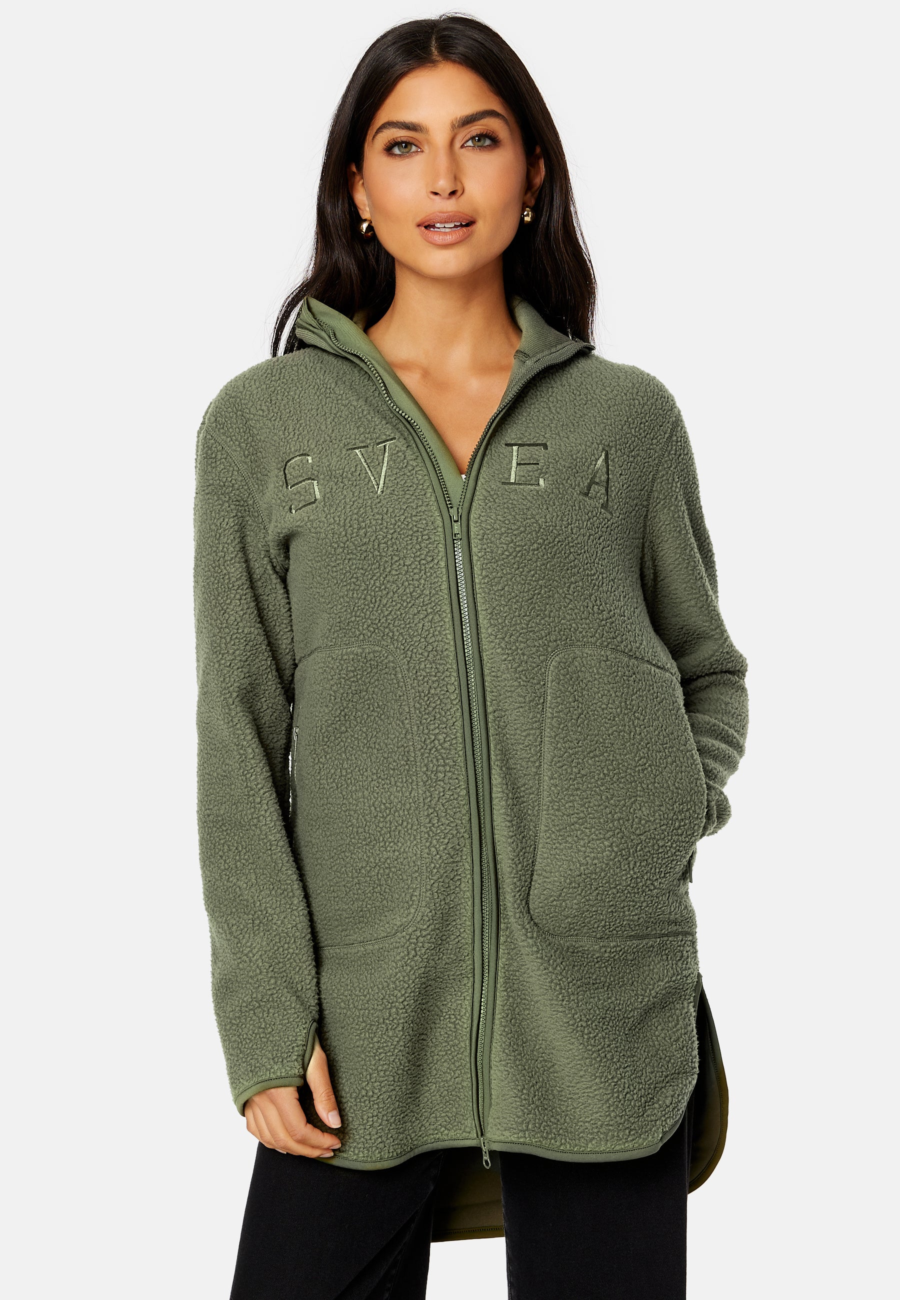 Long Pile Zip Sweat - Image 2