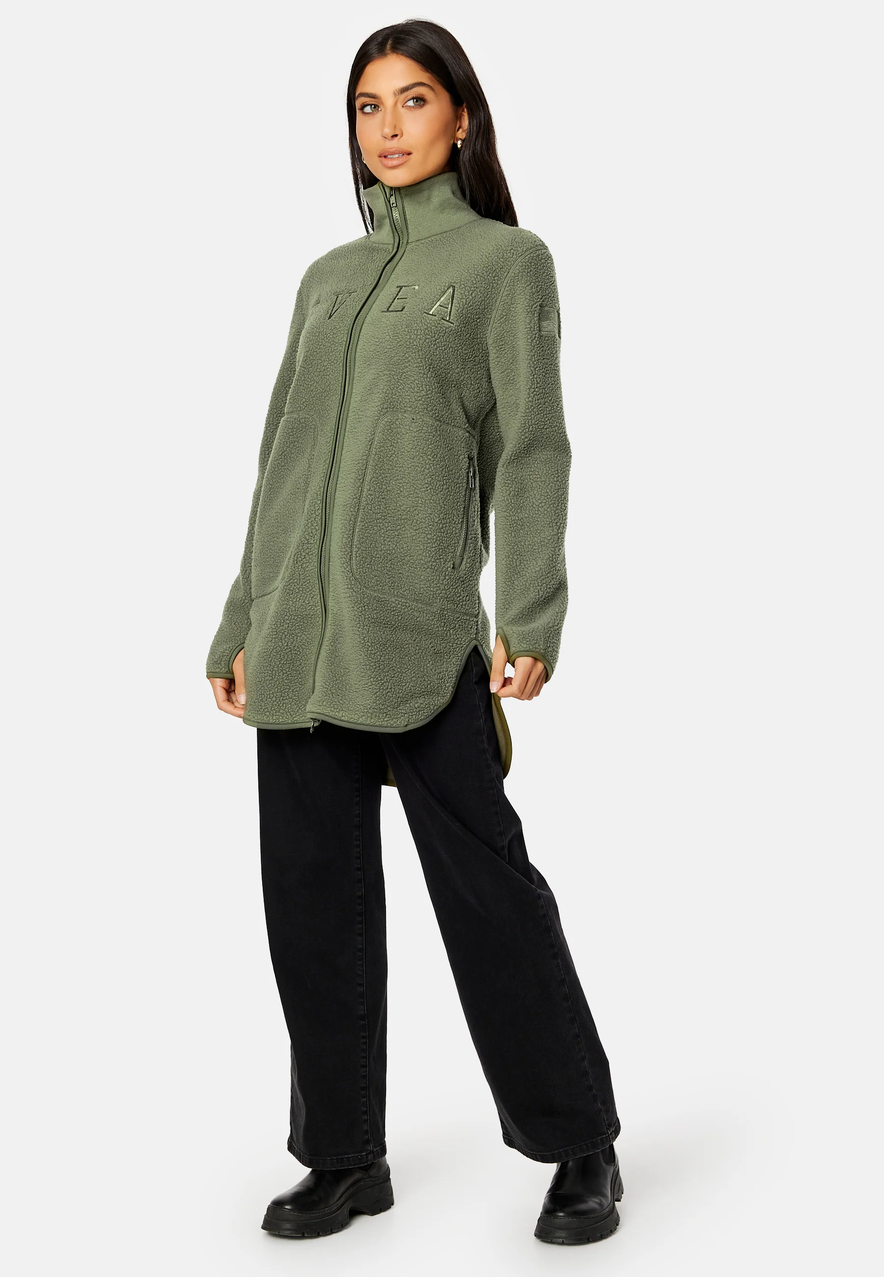 Long Pile Zip Sweat - Image 3