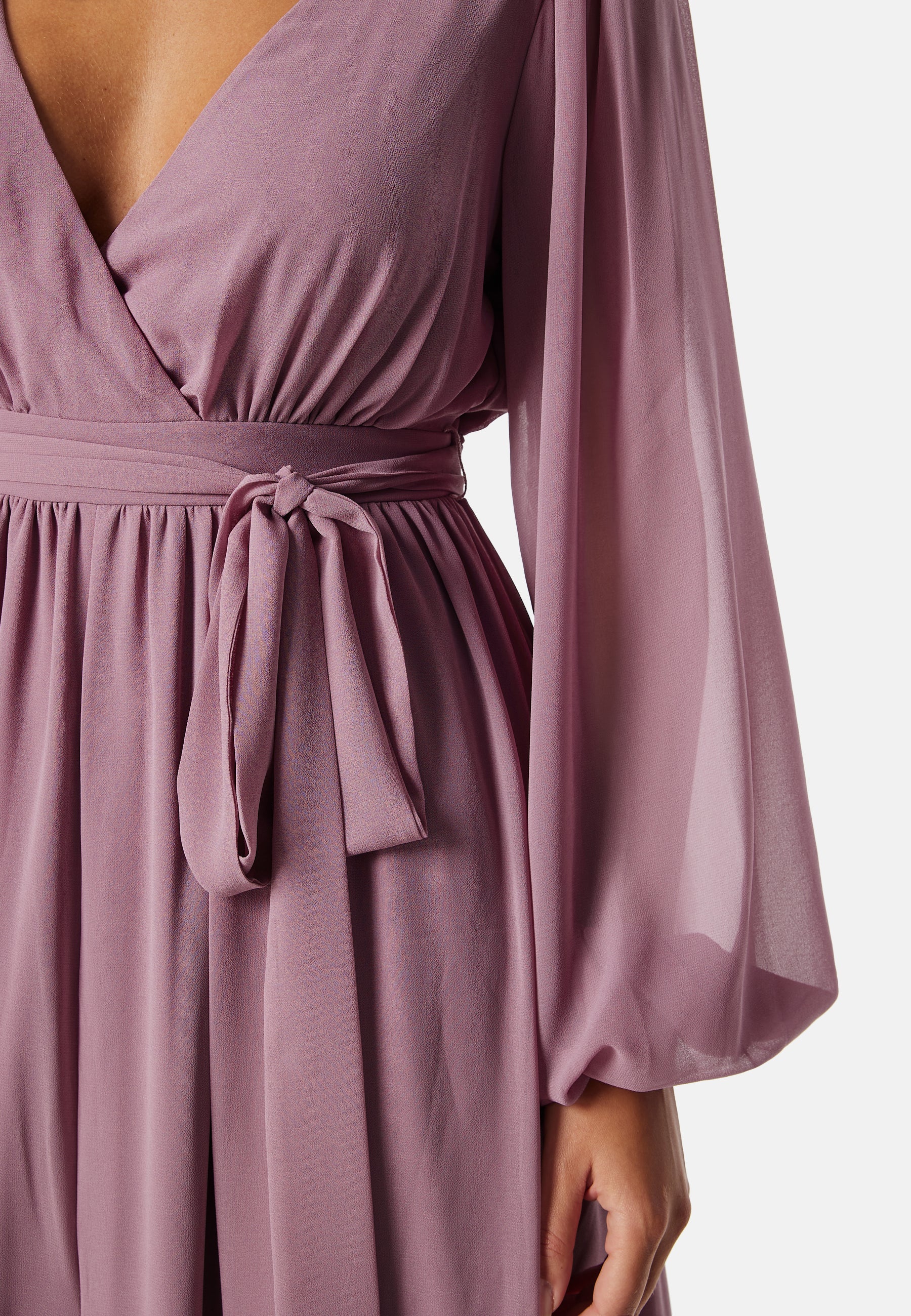 Long Sleeve Chiffon Dress - Image 3