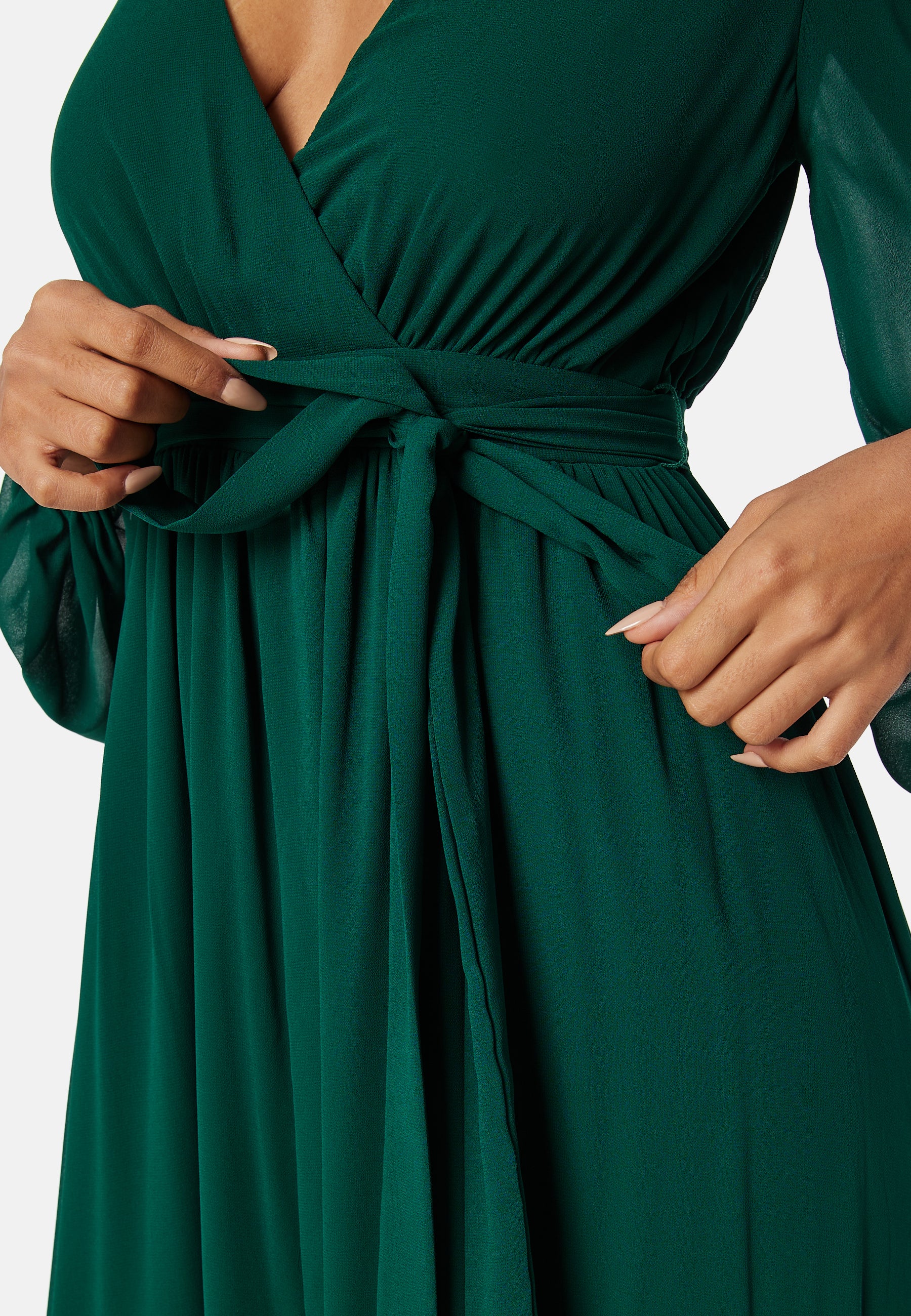 Long Sleeve Chiffon Dress - Image 4