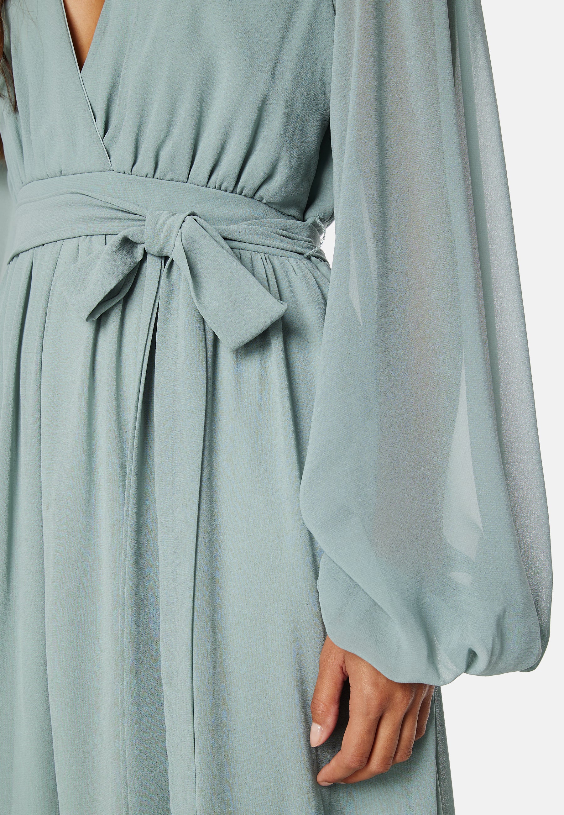 Long Sleeve Chiffon Dress - Image 6