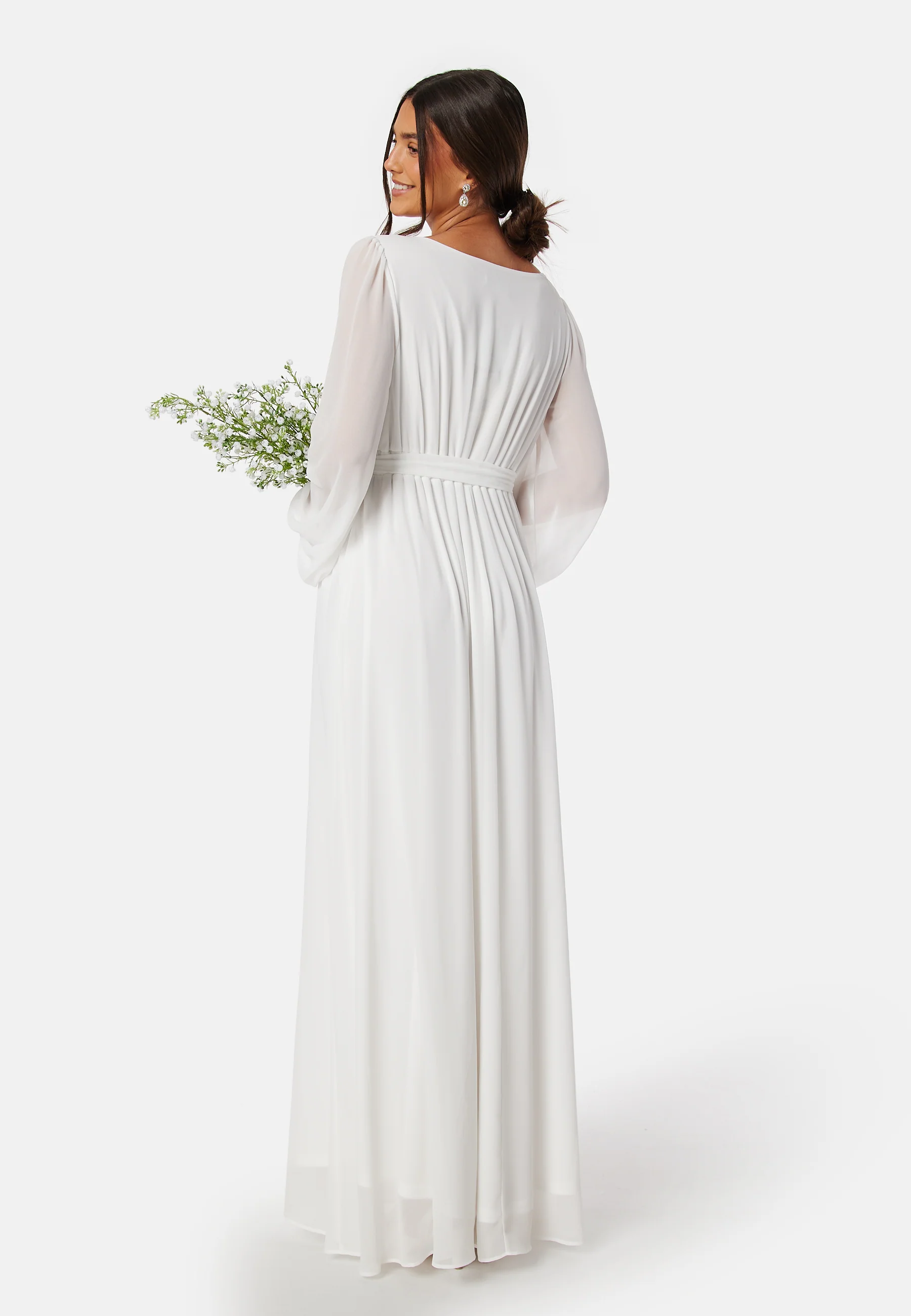 Long Sleeve Chiffon Maxi Dress - Image 2