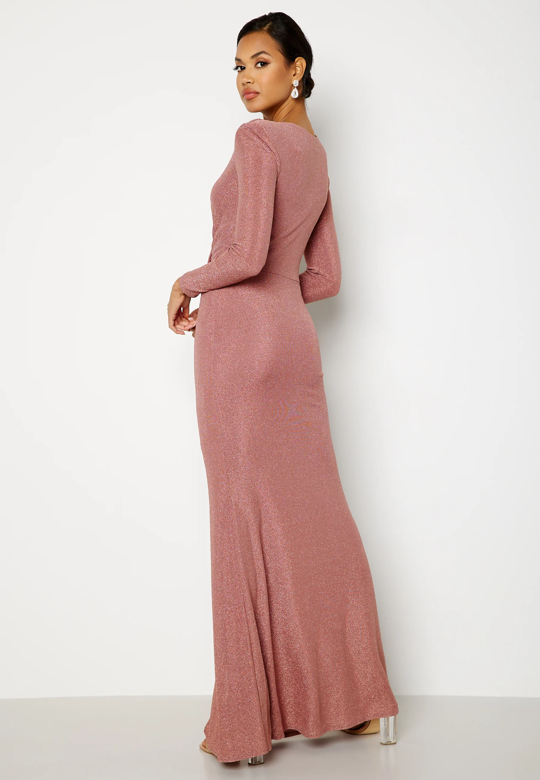 Long Sleeve Glitter Maxi Dress - Image 2
