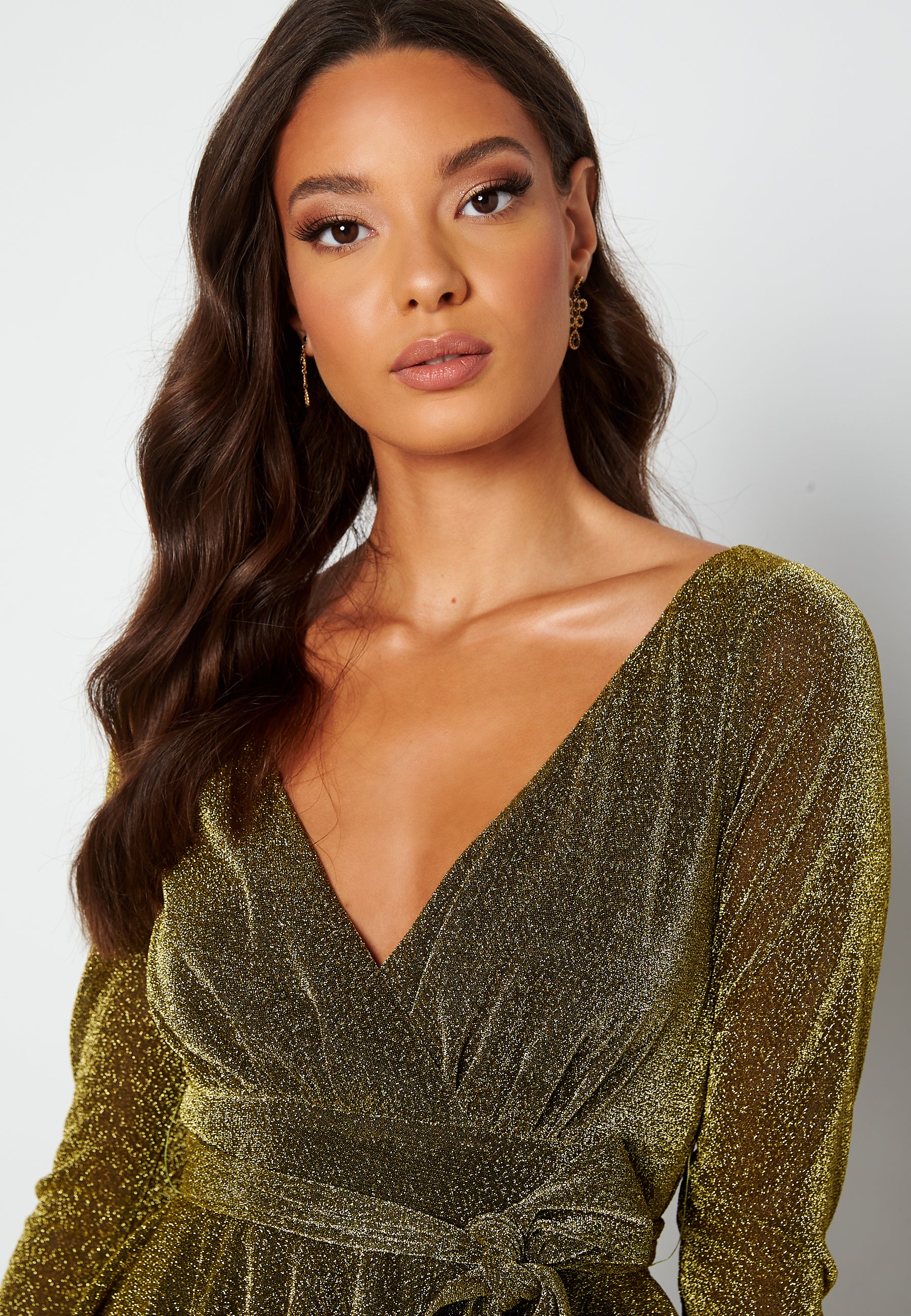 Long Sleeve Glitter Skater Dress - Image 4