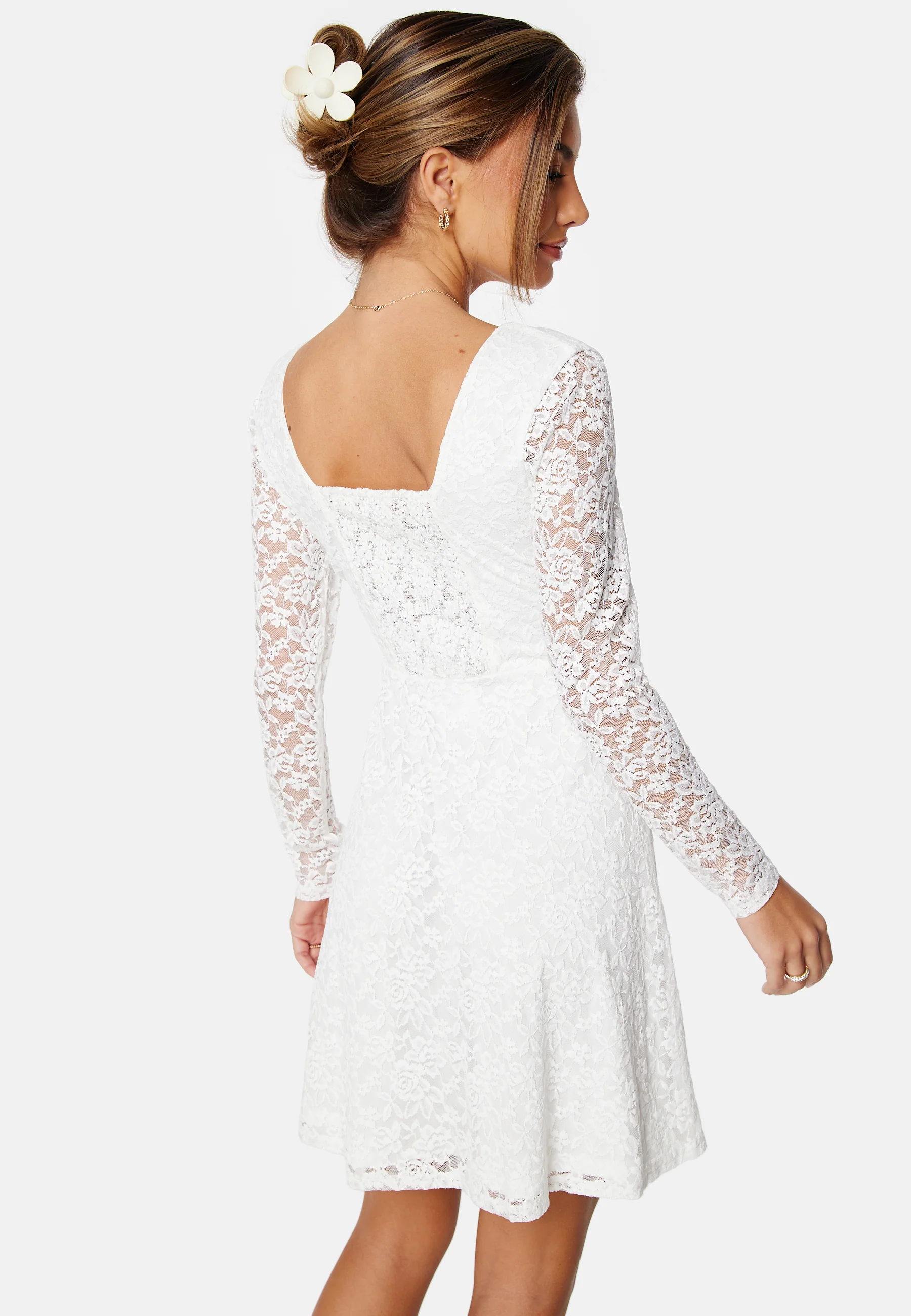 Long Sleeve Lace Dress - Image 3