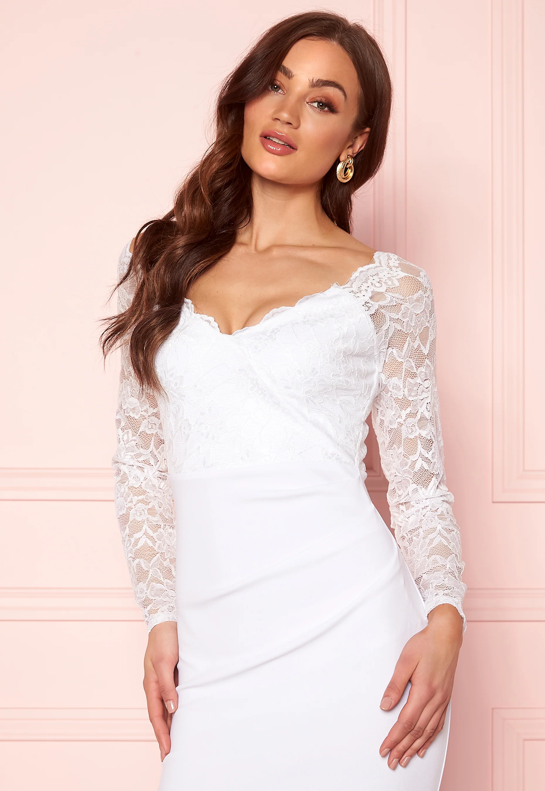 Long Sleeve Lace Dress - Image 3