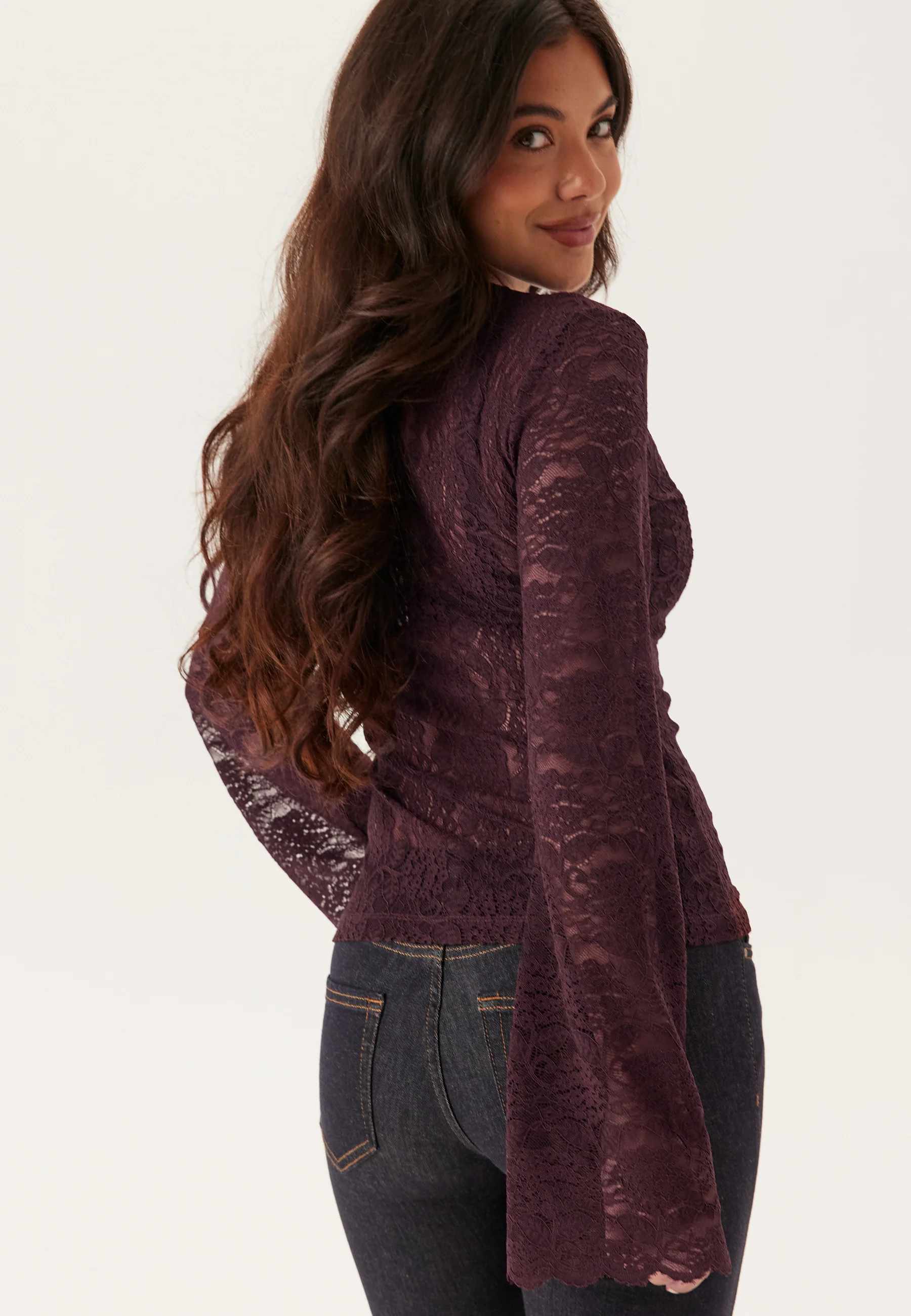 Long Sleeve Lace Top - Image 3