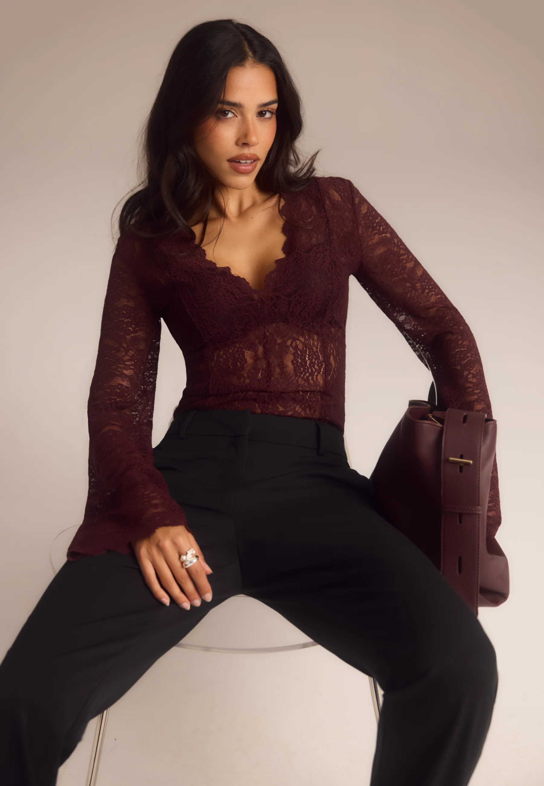 Long Sleeve Lace Top - Image 6