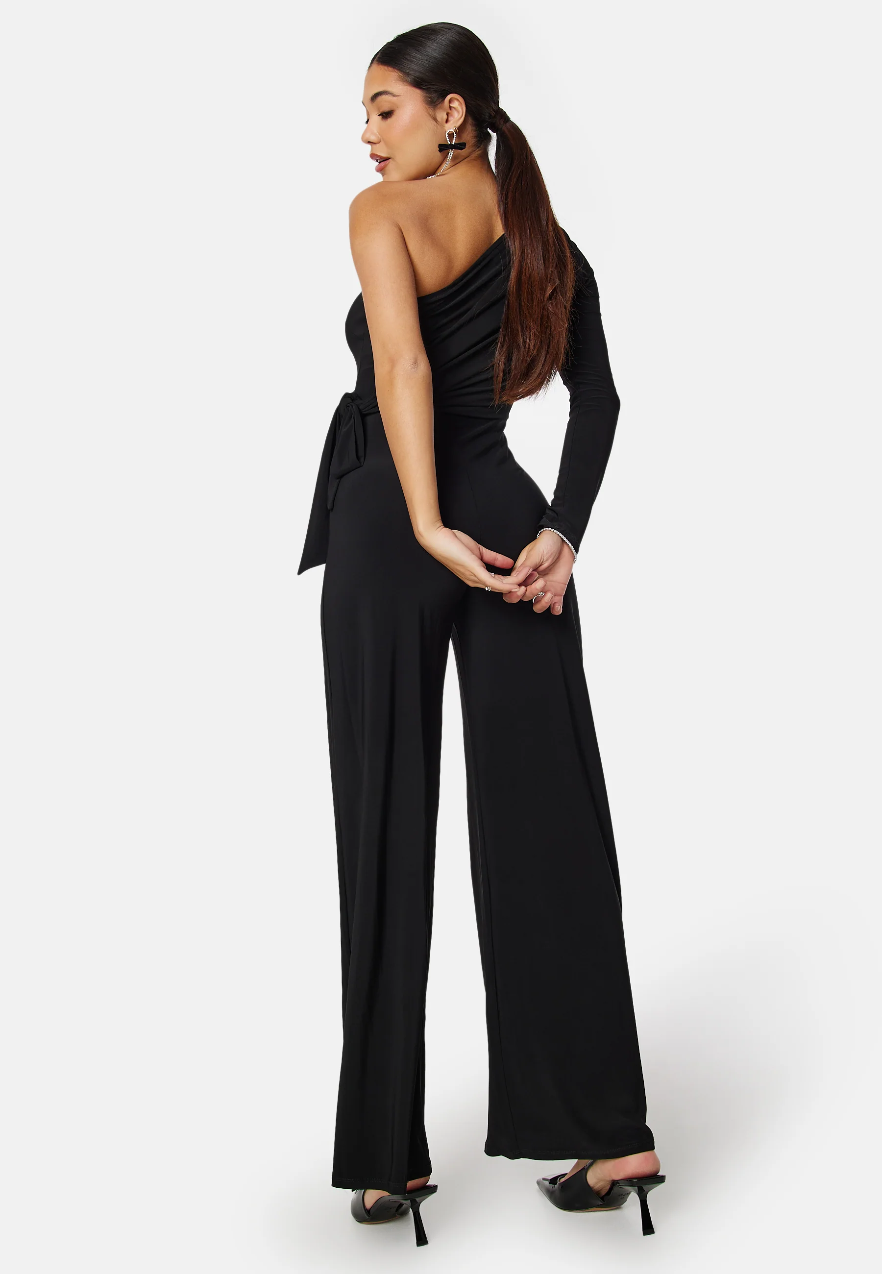 Long Sleeve One Shoulder Jumpsuit - Image 4