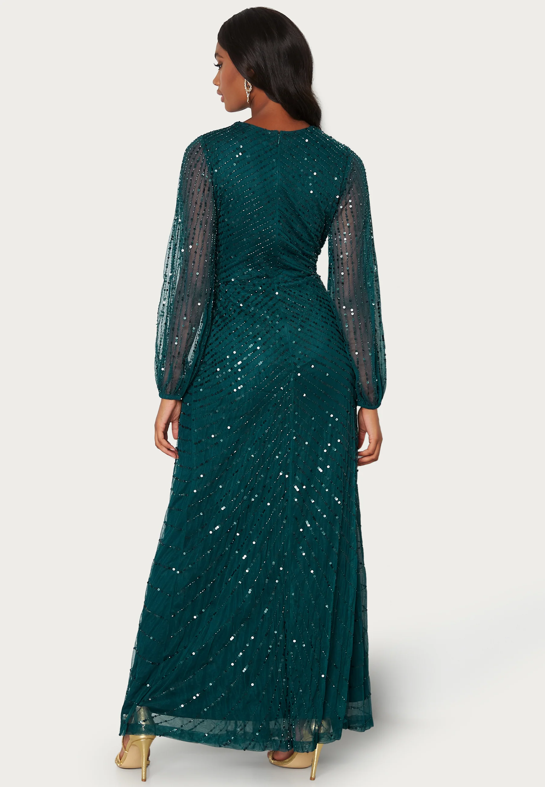 Long Sleeve Sequin Dress - Image 3