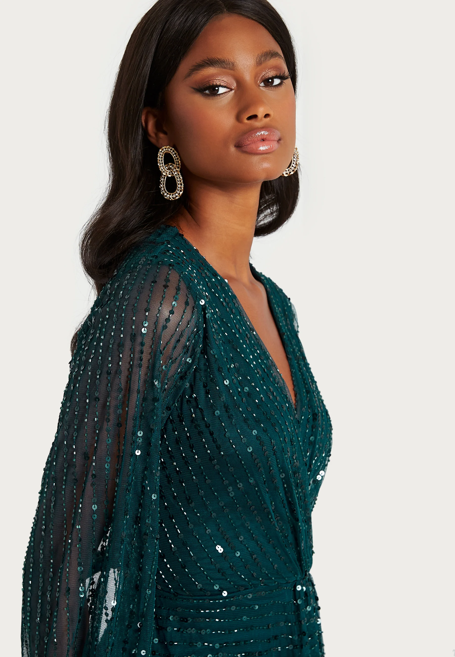 Long Sleeve Sequin Dress - Image 4
