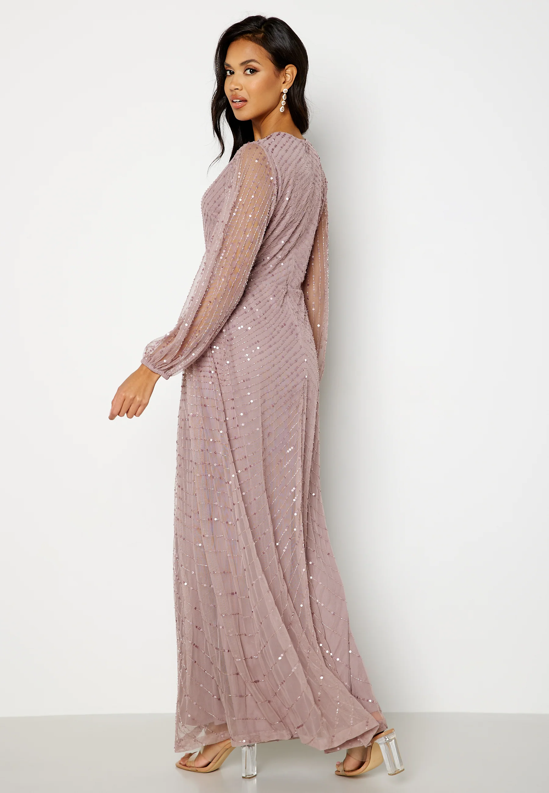 Long Sleeve Sequin Dress - Image 2