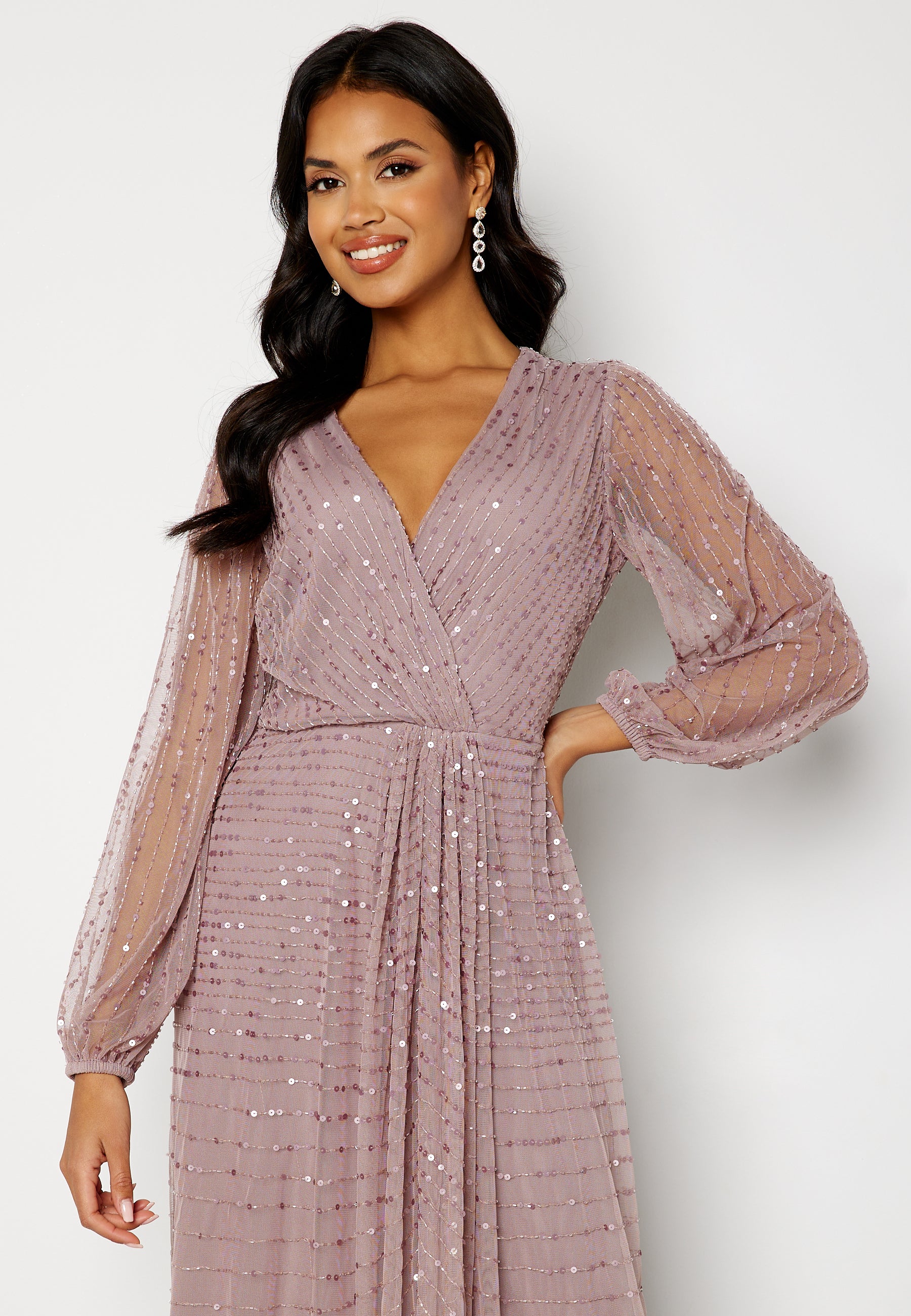 Long Sleeve Sequin Dress - Image 3