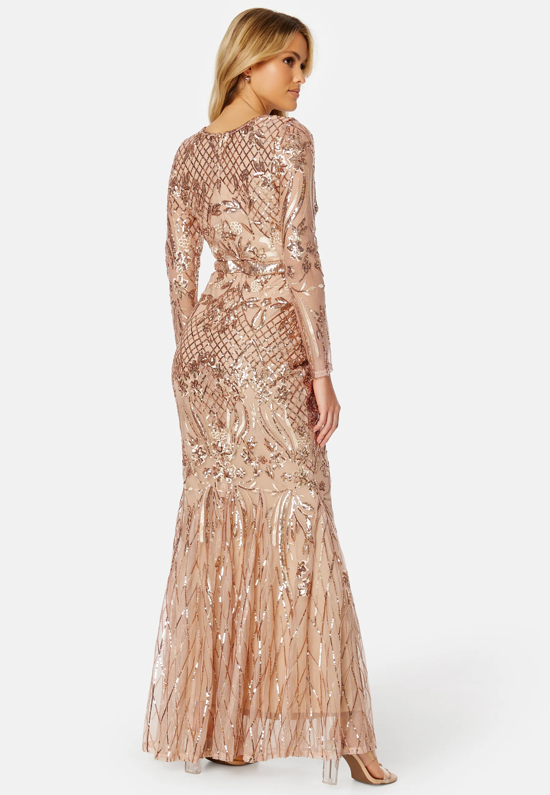 Long Sleeve Sequin Maxi Dress - Image 3